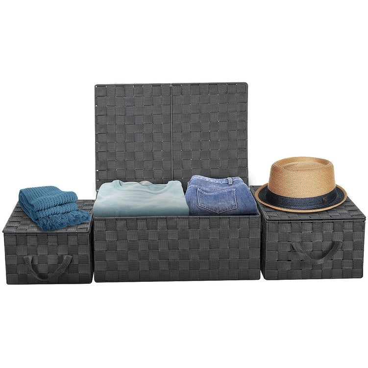 Woven Storage Basket Set - N/A