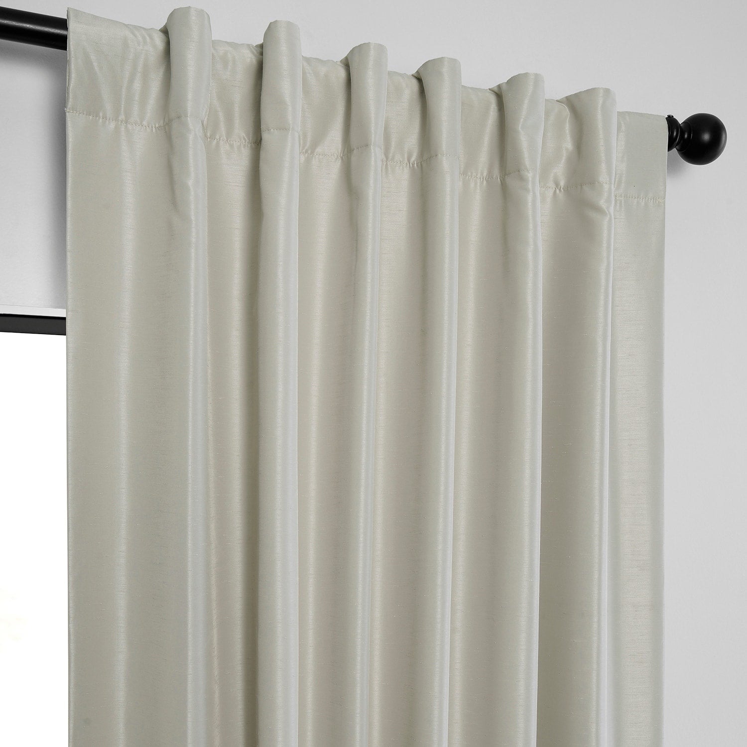 Exclusive Fabrics Textured Faux Dupioni Silk Thermal Blackout Curtains (1 Panel)