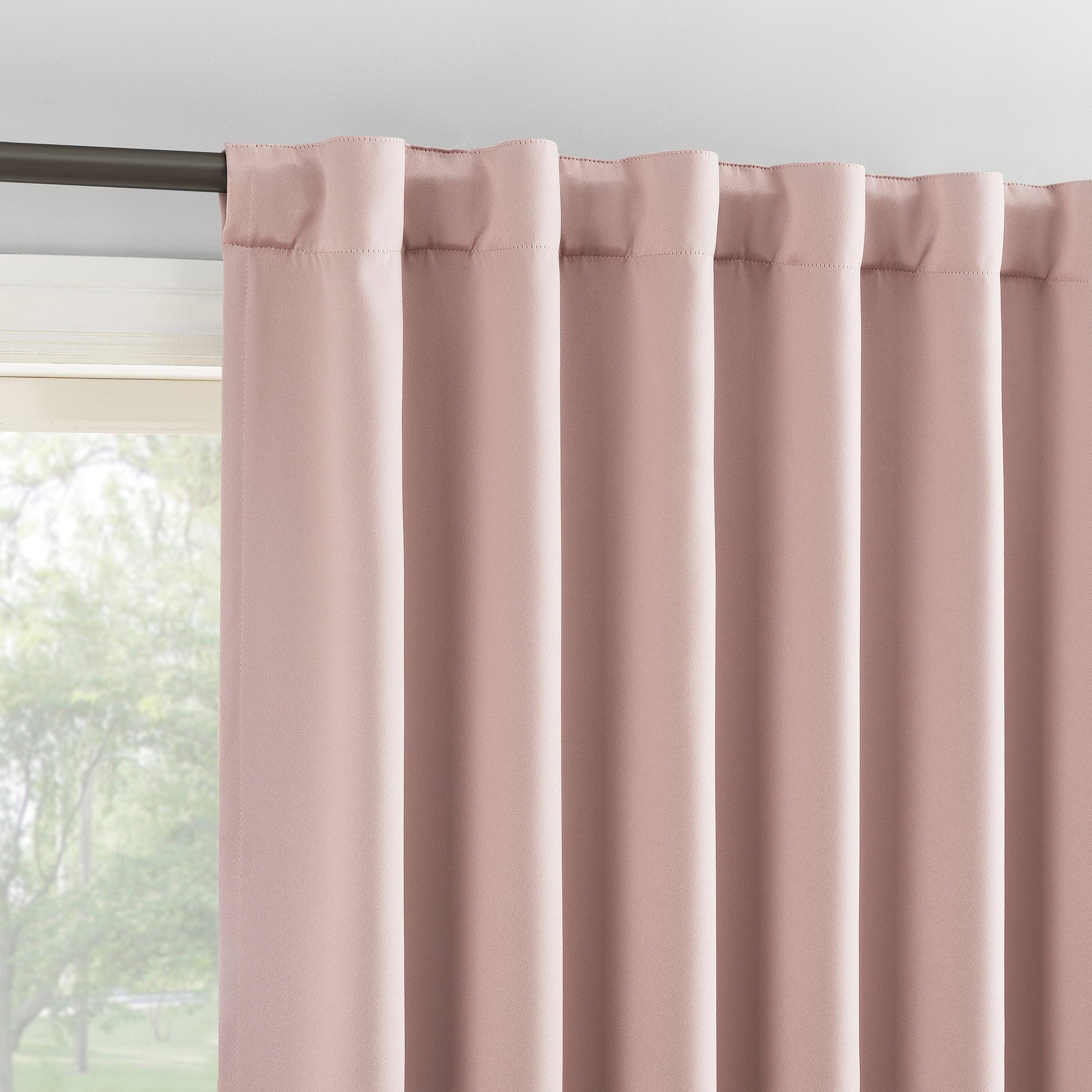 Sun Zero Aria 2-pack Magnetic Closure Theater Grade Total Blackout Back Tab 2-Piece Curtain Panel Pair