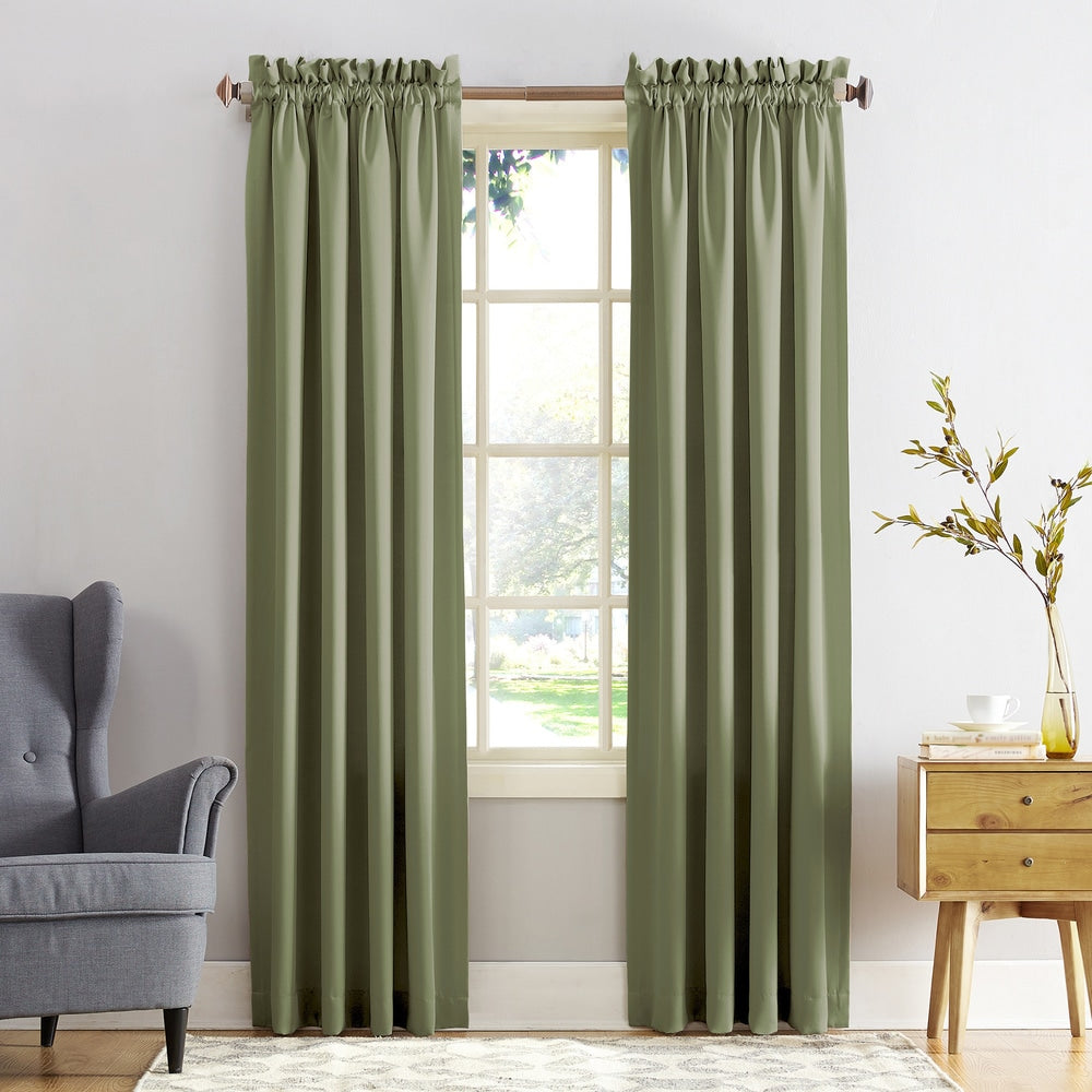 Porch & Den Inez Room Darkening Window Curtain Panel and Valance, Single Panel