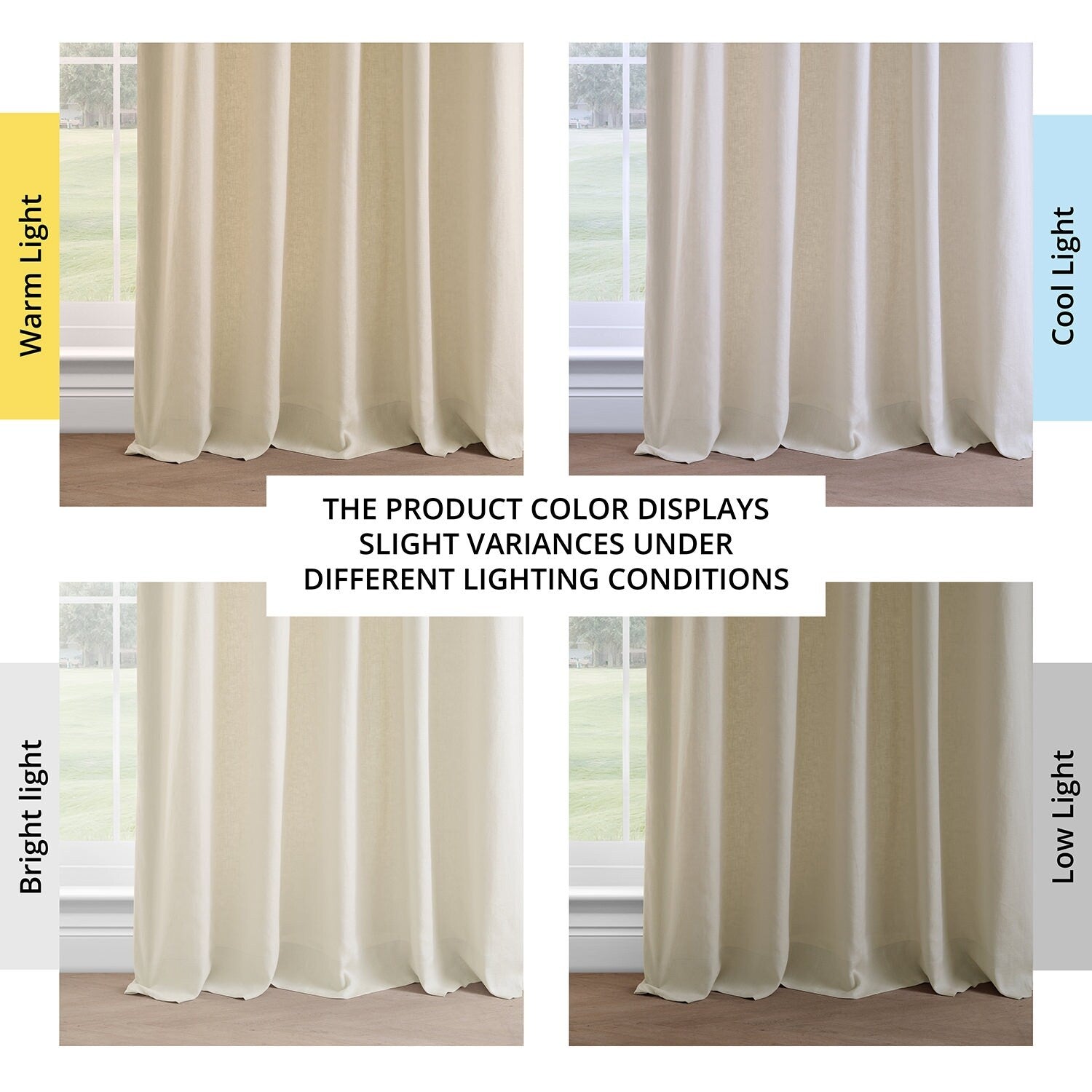 Exclusive Fabrics French Linen Room Darkening Curtains Panel - Elegant luxurious Drapes (1 Panel)