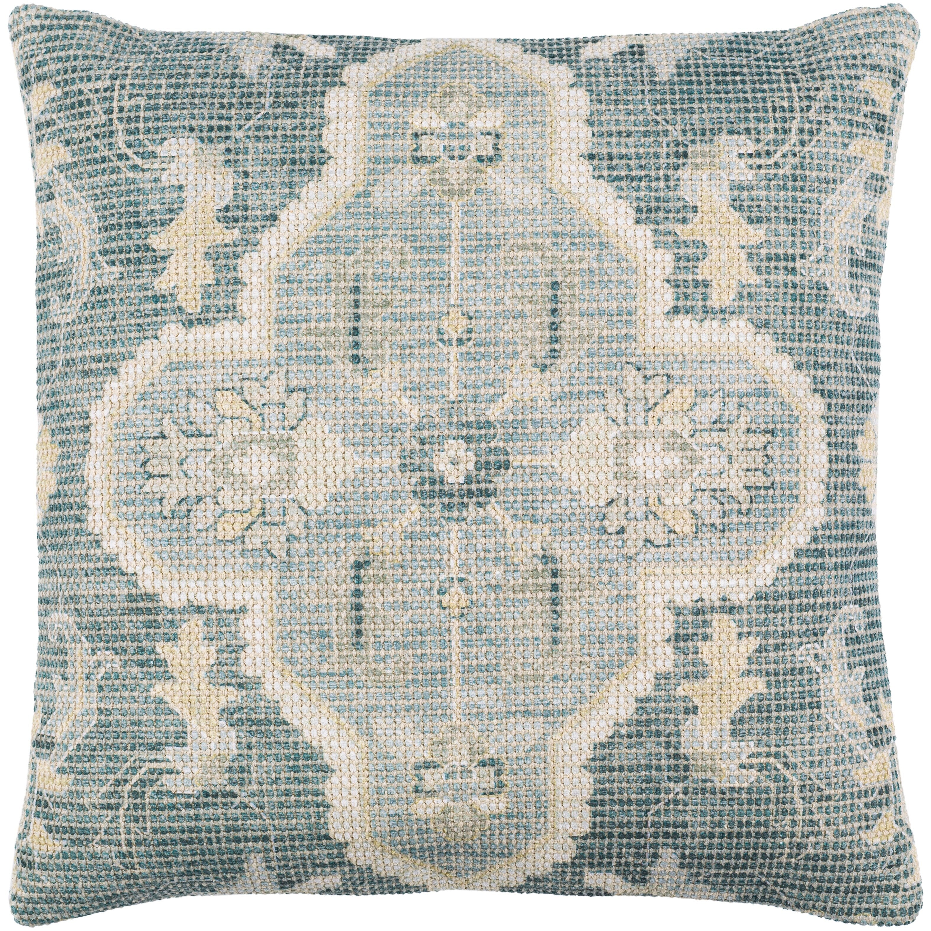 Winde Medallion Floral Cotton Blend Throw Pillow