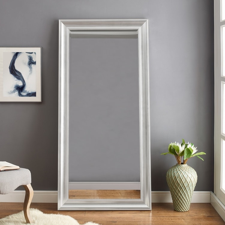 Tall Beaded Full-Length Mirror - Oversized Full Body Mirror, Free Standing or Wall Mounted