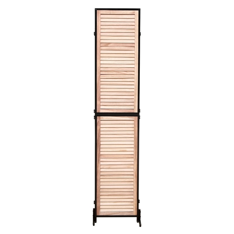 3 Panel Room Dividers and Folding Privacy Screen Natural Wooden Room Partitions