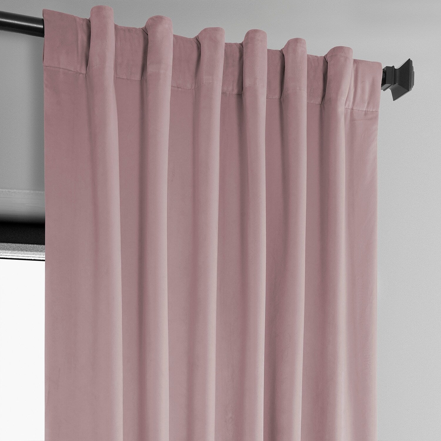 Exclusive Fabrics Heritage Plush Velvet Room Darkening Curtains (1 Panel) Luxury Velvet Curtains for Bedroom & Living Room.