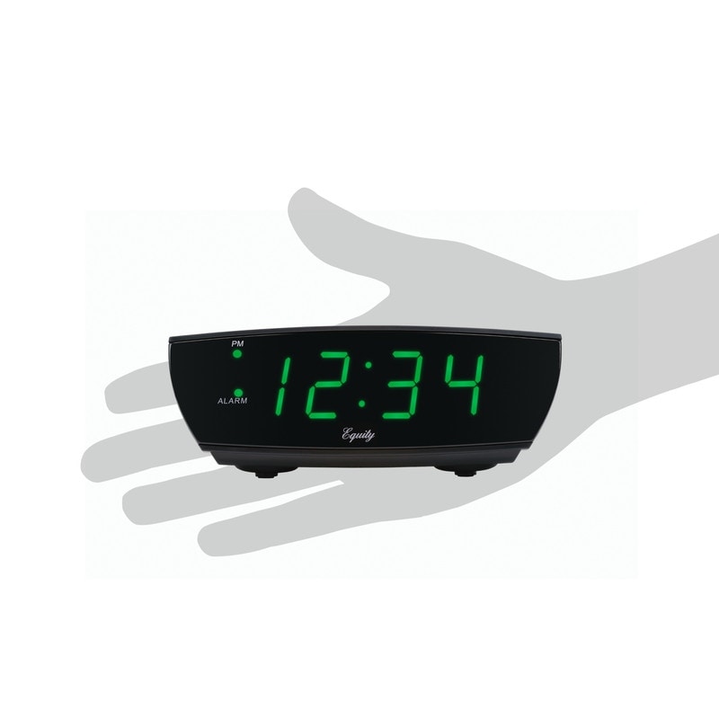 Equity by La Crosse 75902 Green LED 0.9 Inch Digital Alarm Clock