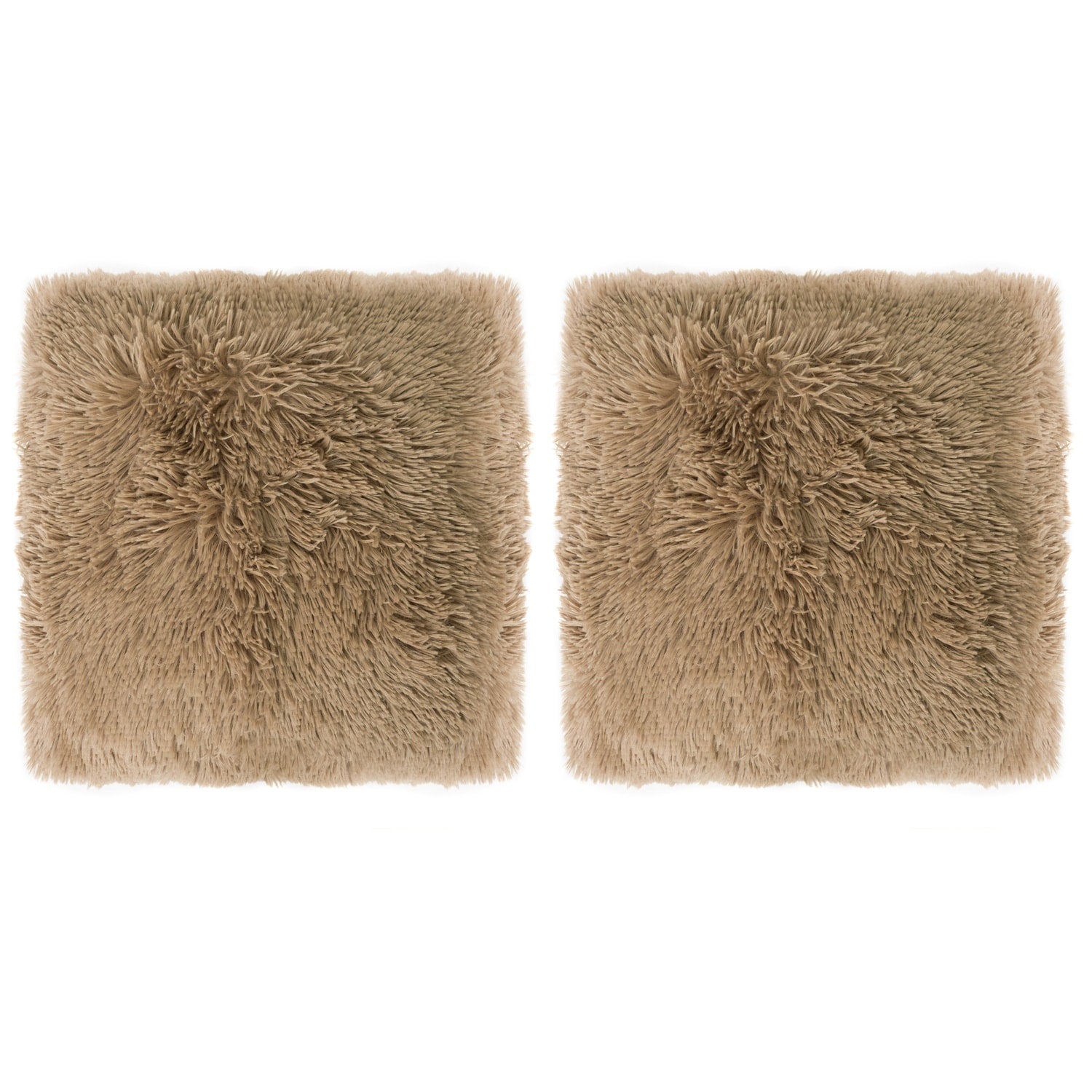 Faux Fur Decorative 18-inch Throw Pillows (Set of 2)