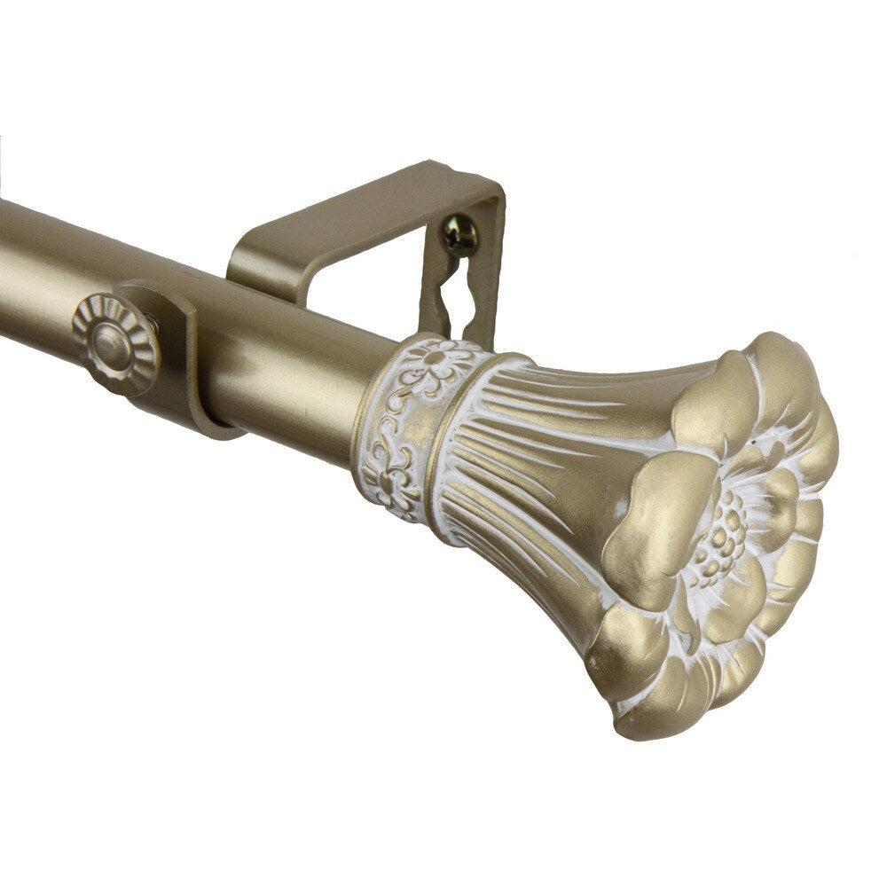 InStyleDesign Floweret 1 Inch Diameter Adjustable Curtain Rod