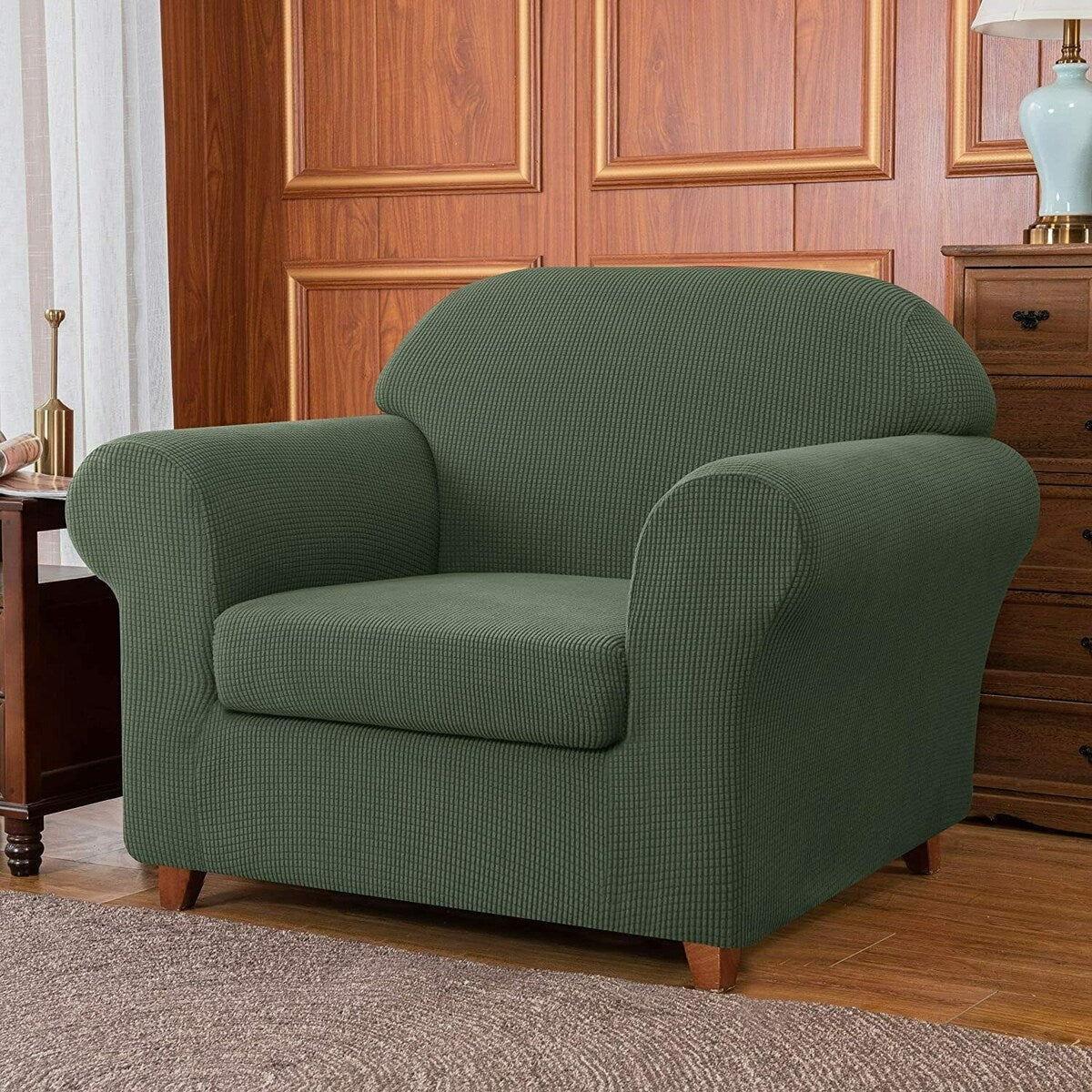 Subrtex 2 Piece Armchair Slipcover Stretch Spandex Furniture Protector