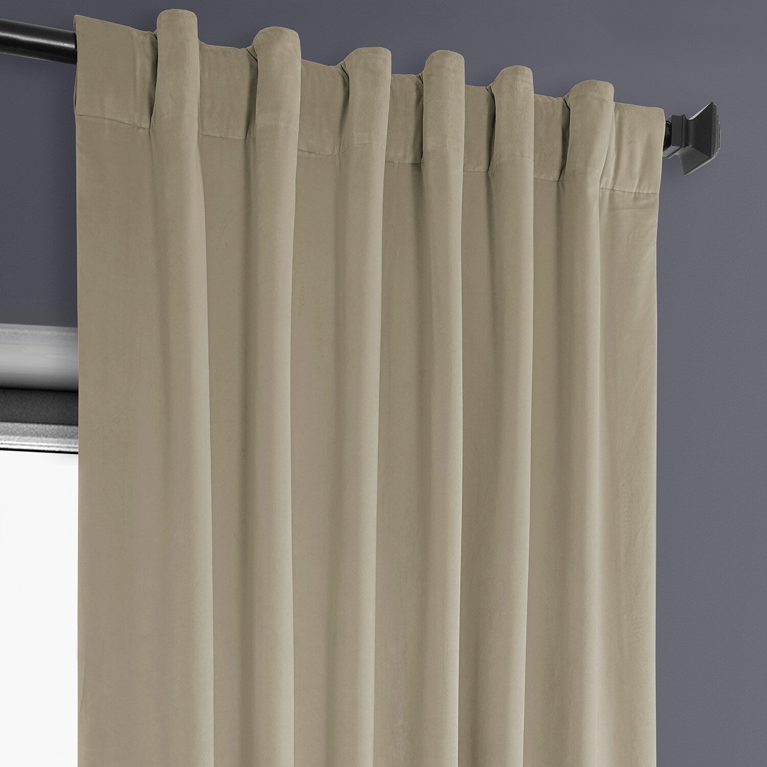 Exclusive Fabrics Heritage Plush Velvet Room Darkening Curtains (1 Panel) Luxury Velvet Curtains for Bedroom & Living Room.