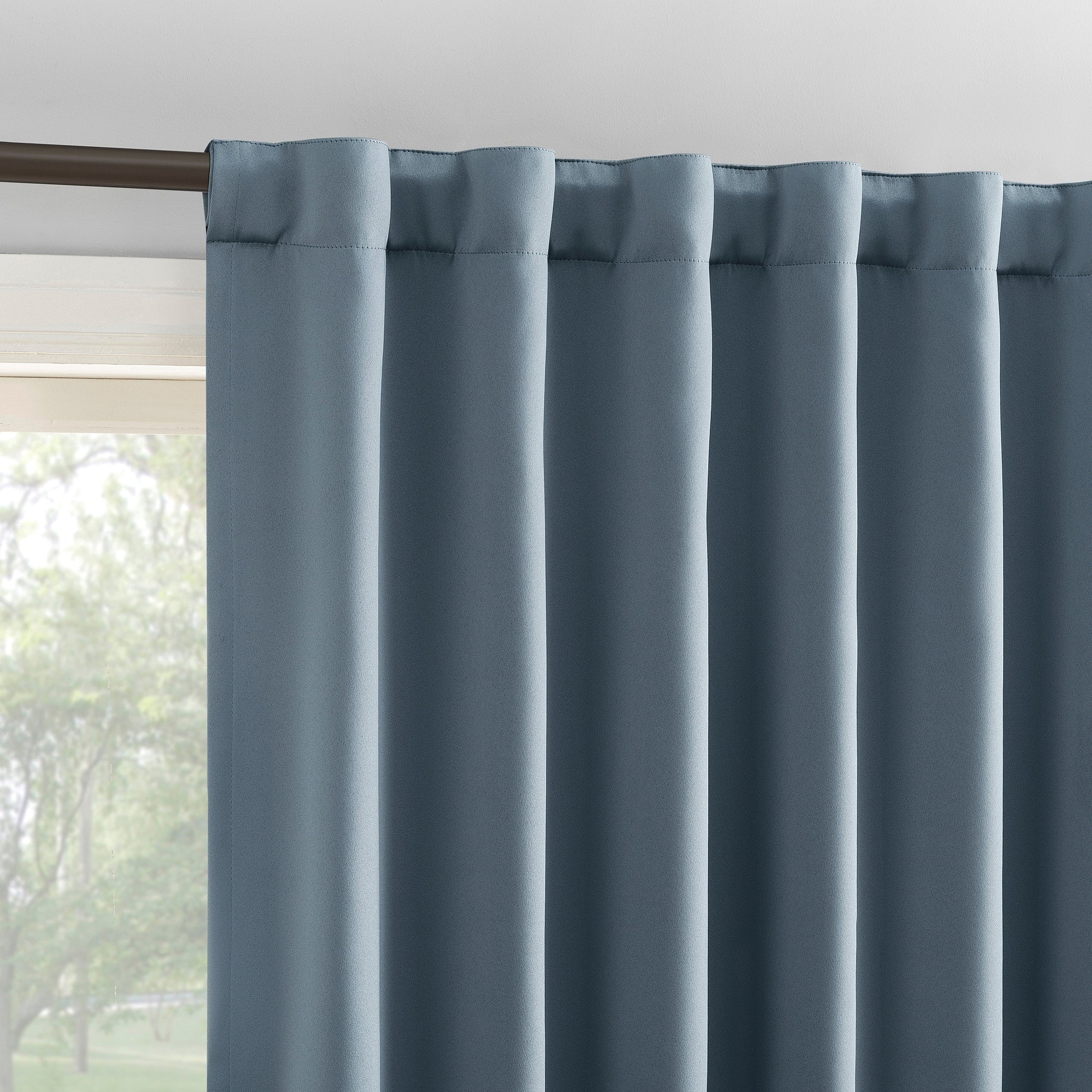 Sun Zero Aria 2-pack Magnetic Closure Theater Grade Total Blackout Back Tab 2-Piece Curtain Panel Pair