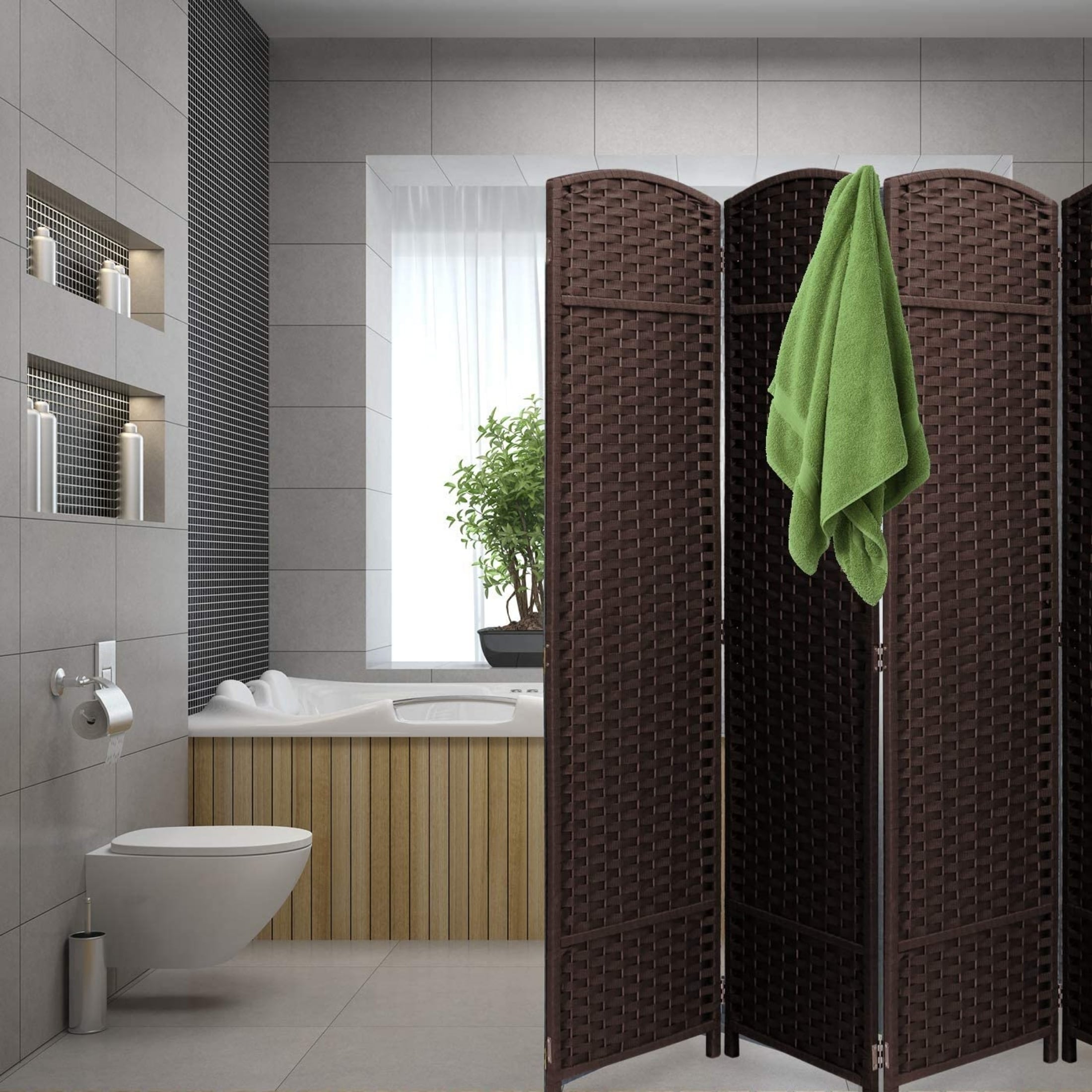 Room Divider Folding Privacy Screen Tall Partition Foldable Wall Panel