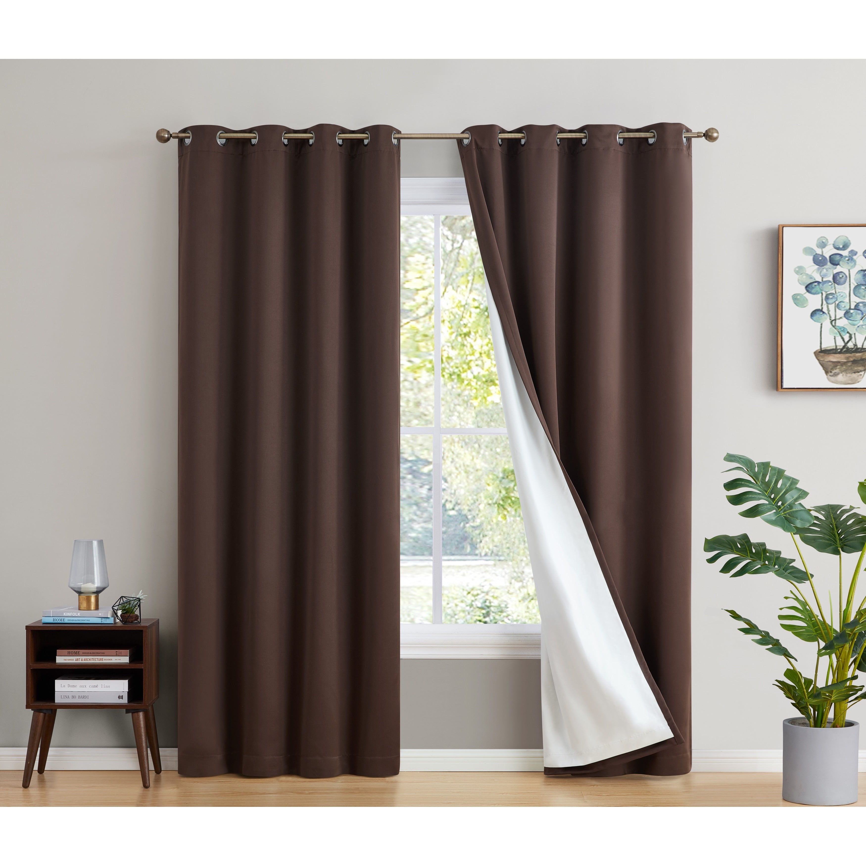 Dakota Complete Blackout Drapery Heavy Thermal Insulated Efficient Window Curtain Grommet Panels, 2 Panels