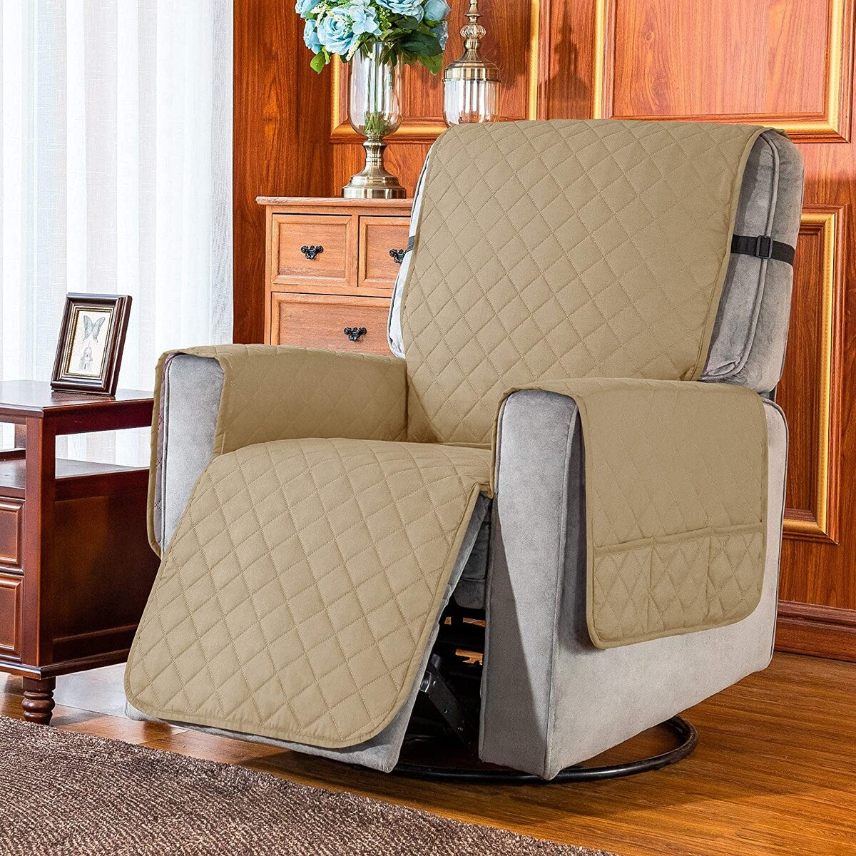 Subrtex Reversible Recliner Sofa Slipcover With Pockets