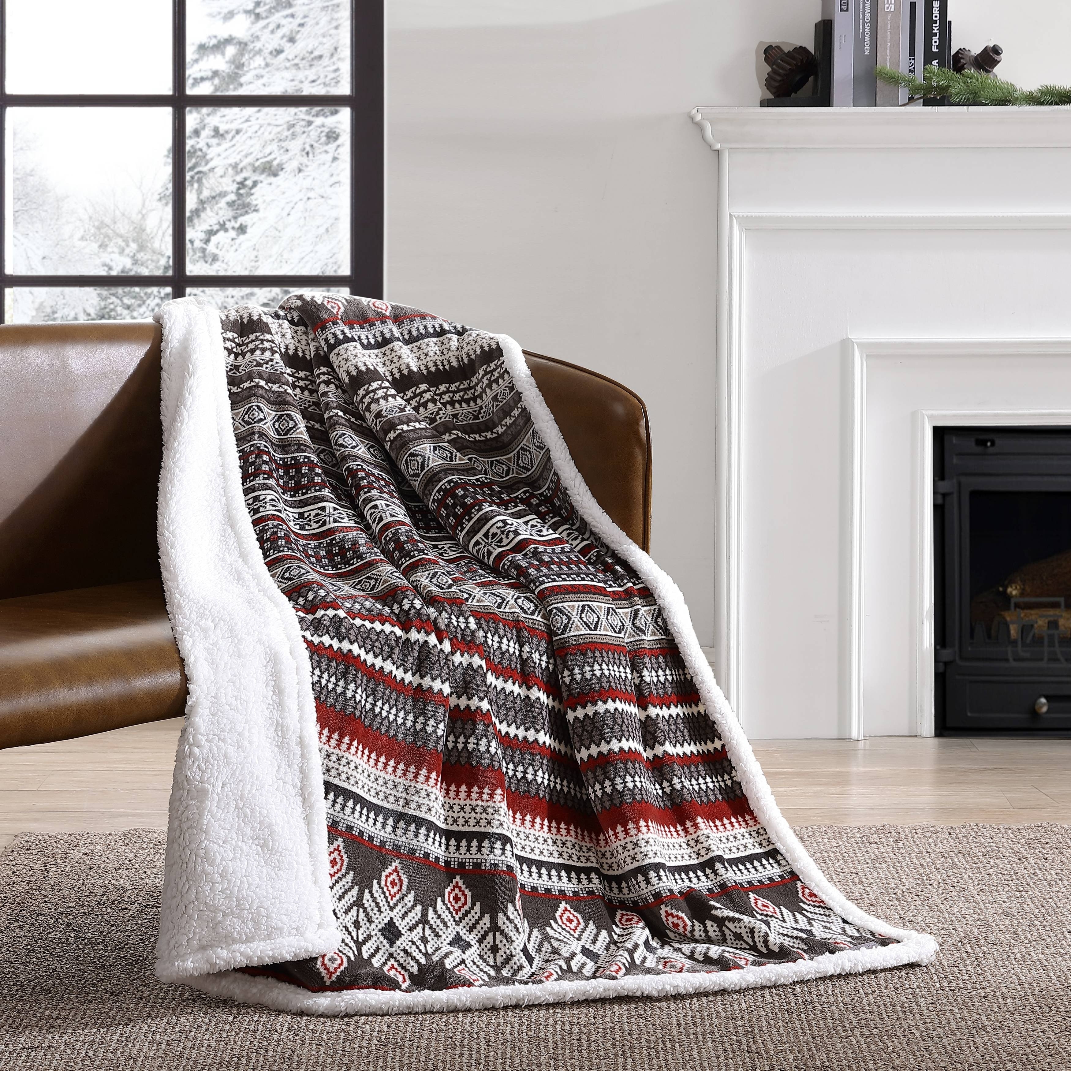 Eddie Bauer Ultra Plush Super Soft & Cozy- Reversible Throw Blankets