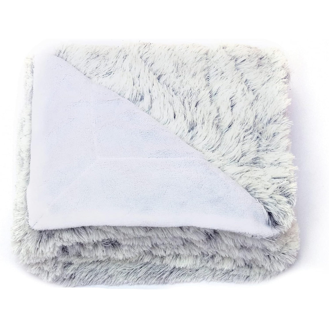 Cheer Collection Reversible Faux Fur Accent Throw Blanket