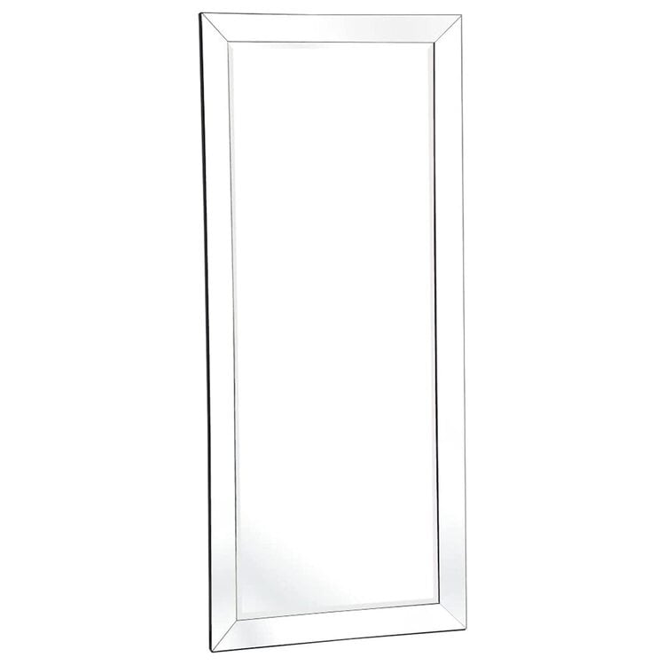 Mirrored Beveled Frame Rectangular Full-Length Mirror - Decorative Vanity Wall Mount for Living Room and Bathroom