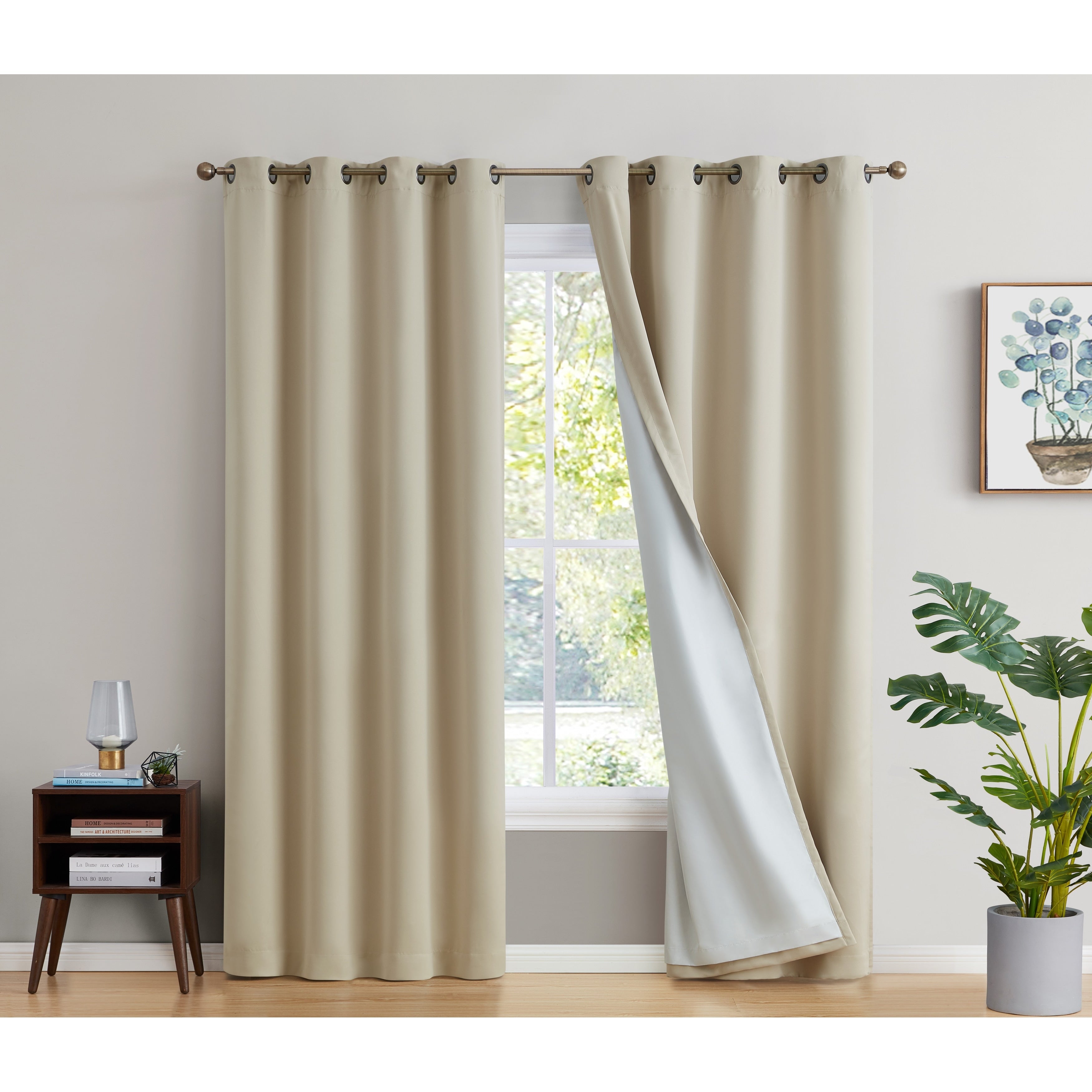 Dakota Complete Blackout Drapery Heavy Thermal Insulated Efficient Window Curtain Grommet Panels, 2 Panels