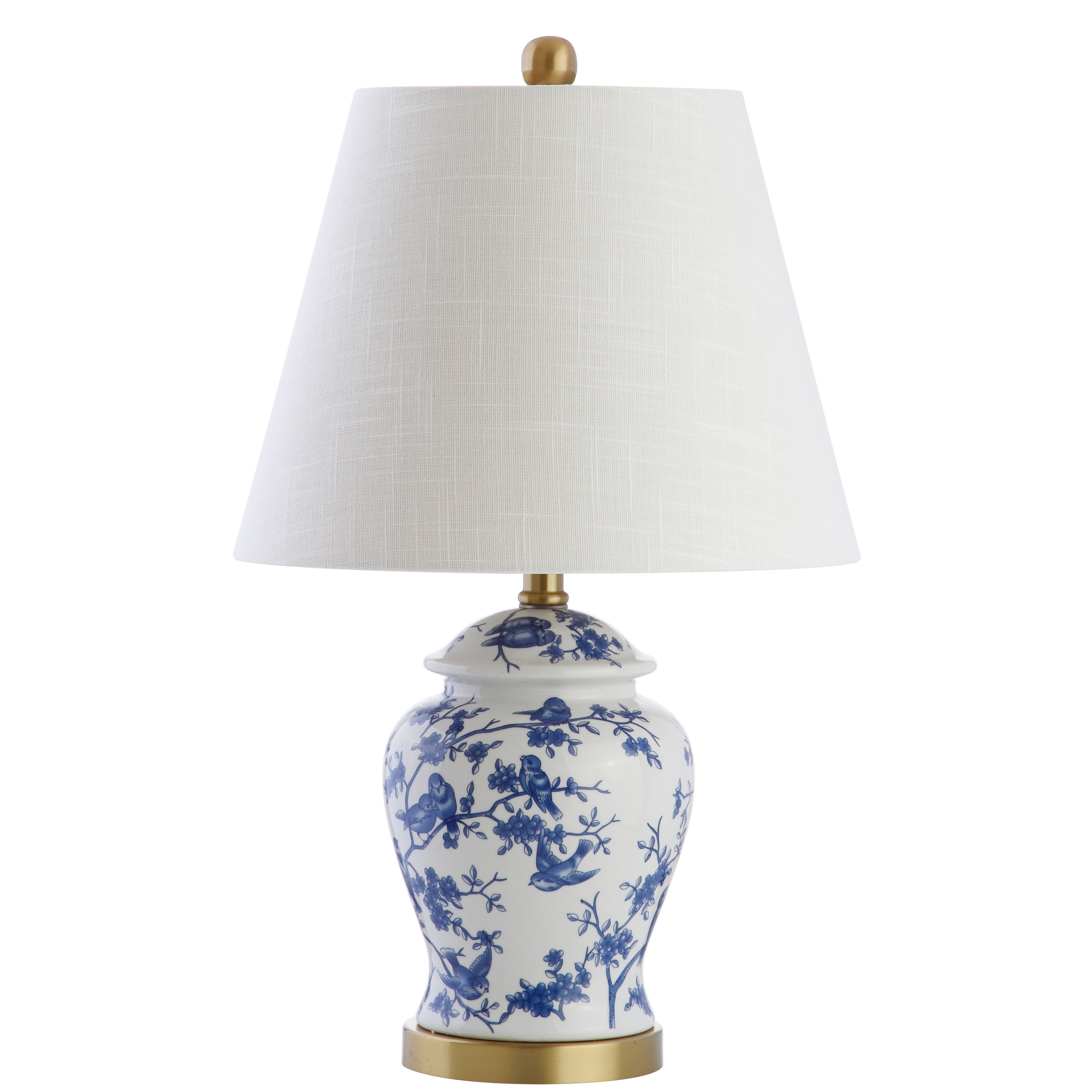 Penelope 22 Chinoiserie LED Table Lamp, Blue/White by JONATHAN Y