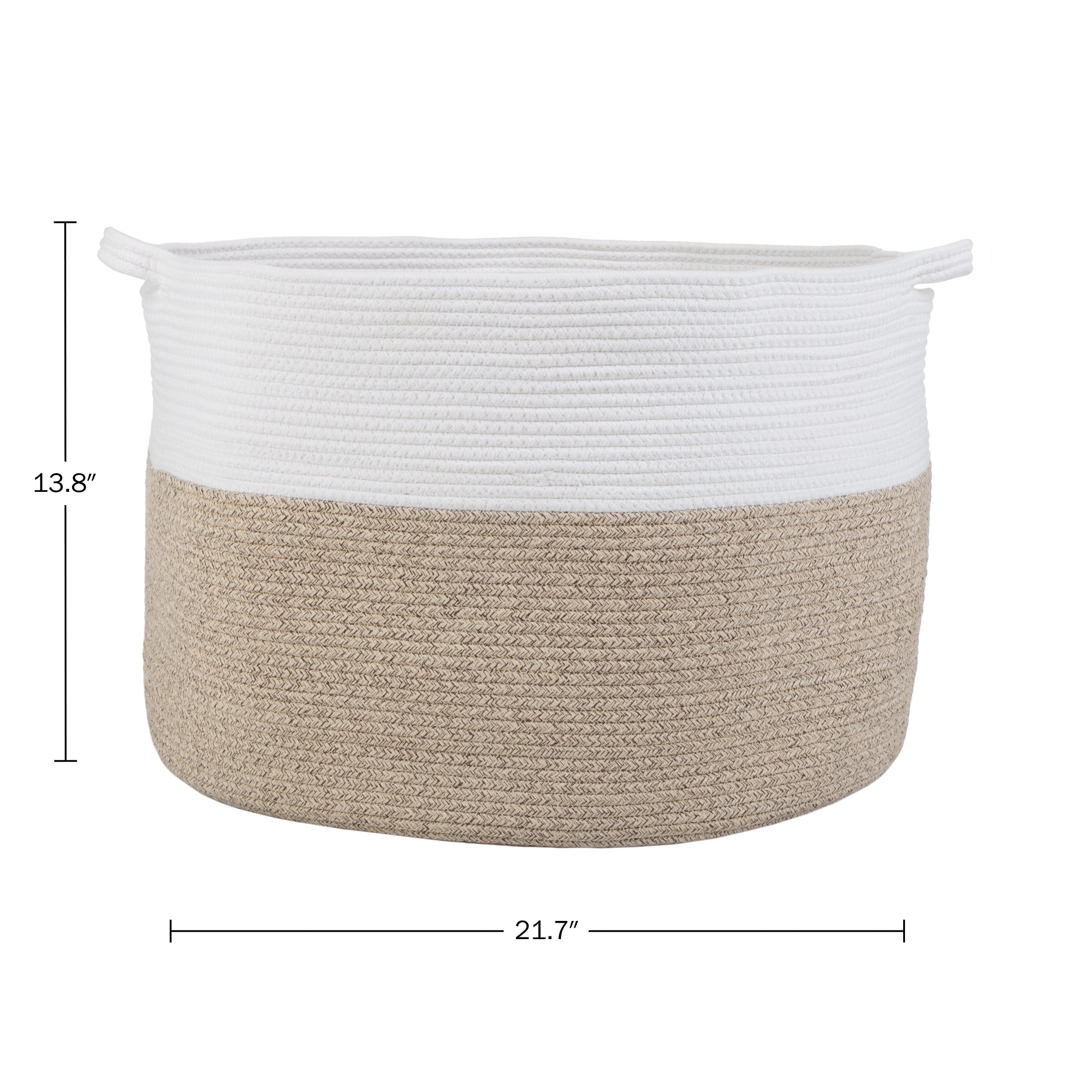 Extra-Large Basket - Cotton Rope Basket with Handles - Baskets for Organizing by Home-Complete