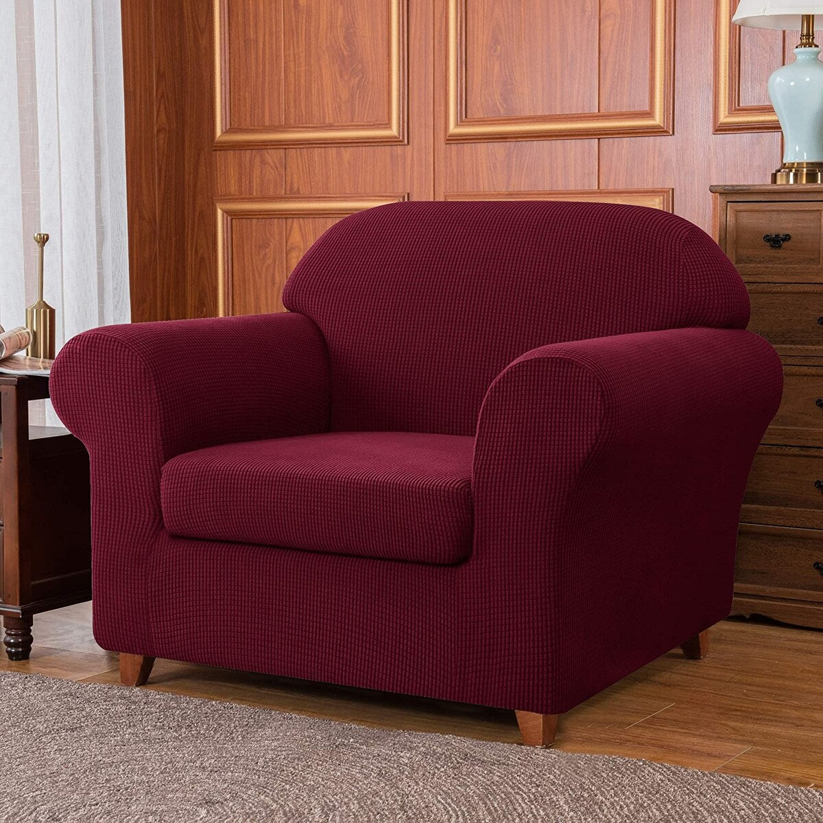 Subrtex 2 Piece Armchair Slipcover Stretch Spandex Furniture Protector