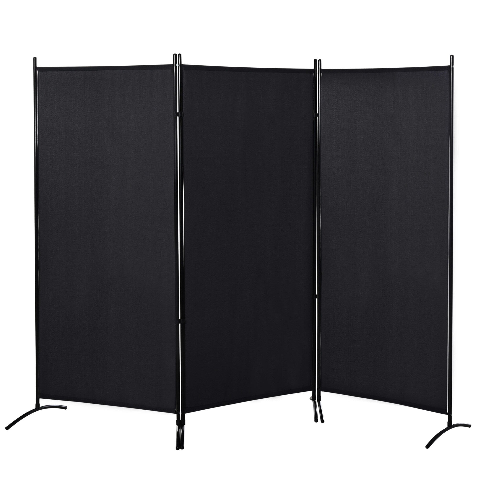 HOMCOM 3-Panel Folding Screen Room Divider Privacy Separator Partition for Indoor Bedroom Office, Outdoor Patio 100 x 72 Beige