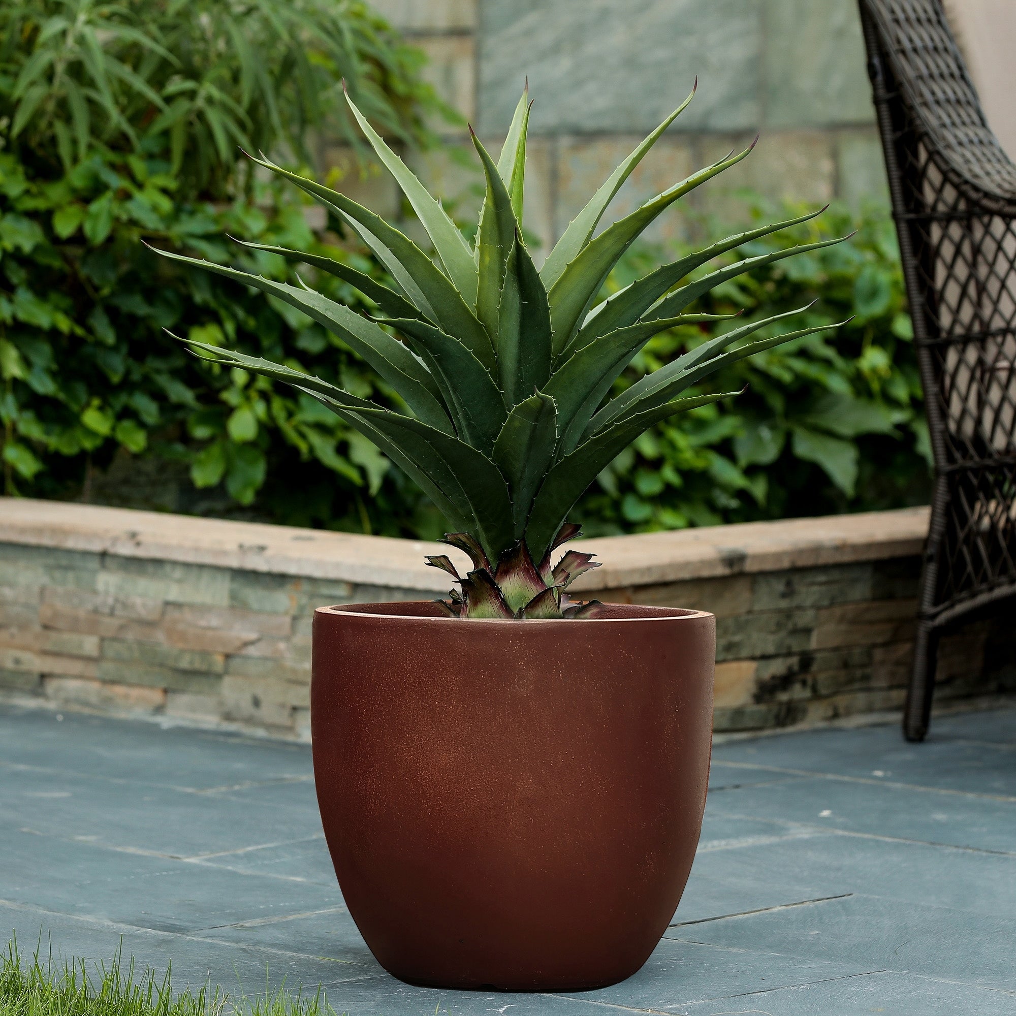 Tapered Round MgO Planter, Indoor and Outdoor