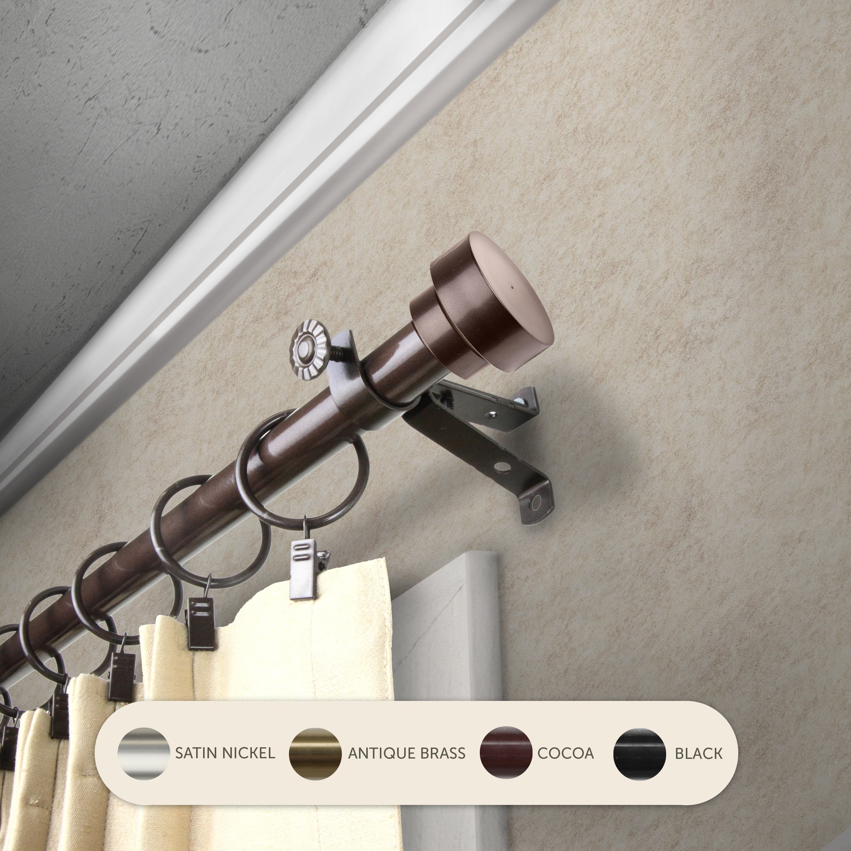 InStyleDesign Bowler Adjustable Curtain Rod