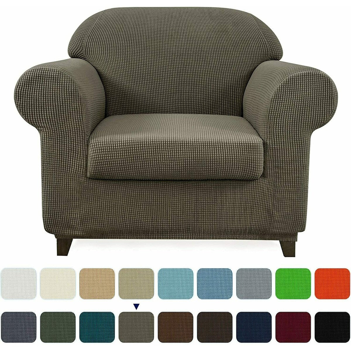 Subrtex 2 Piece Armchair Slipcover Stretch Spandex Furniture Protector