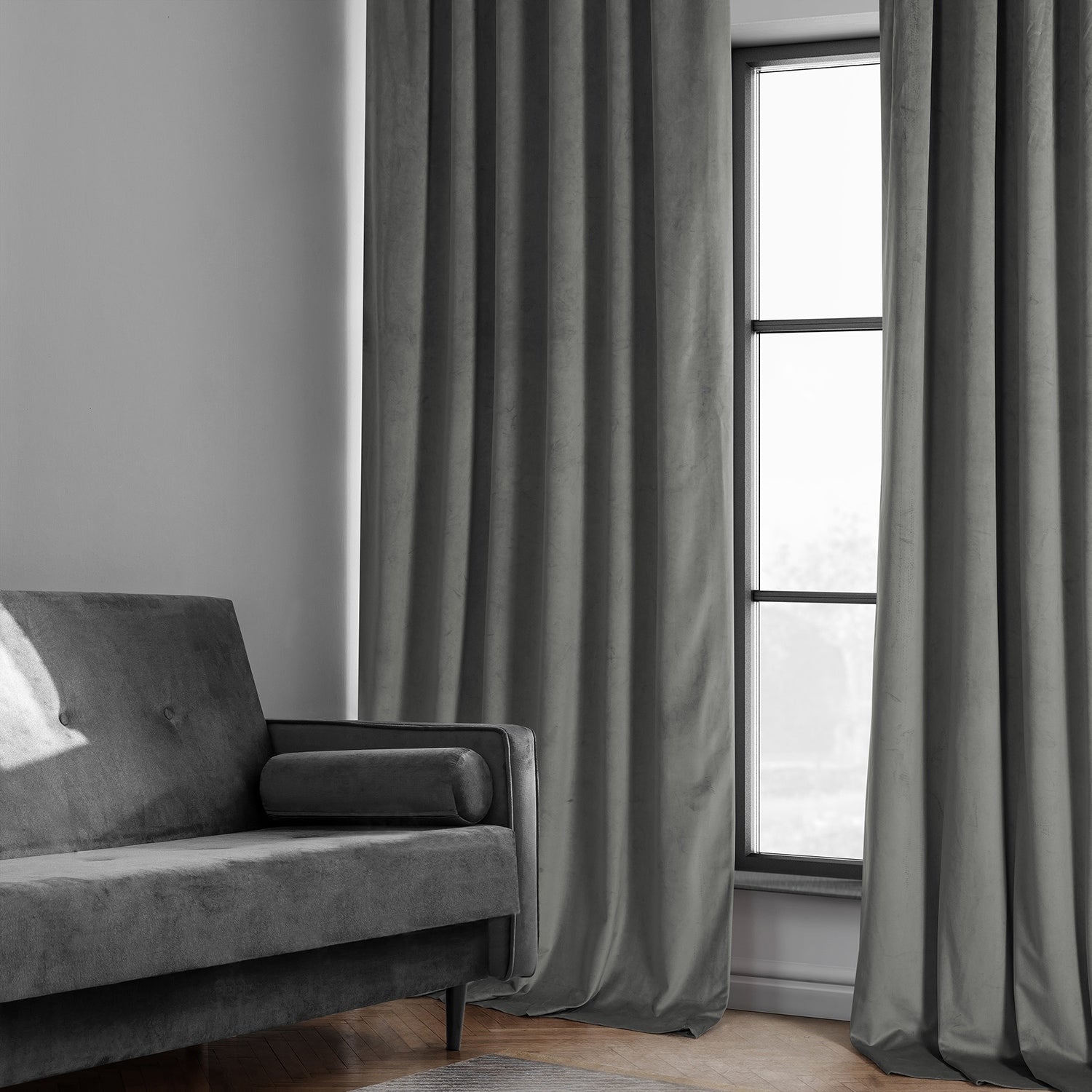 Exclusive Fabrics Heritage Plush Velvet Room Darkening Curtains (1 Panel) Luxury Velvet Curtains for Bedroom & Living Room.