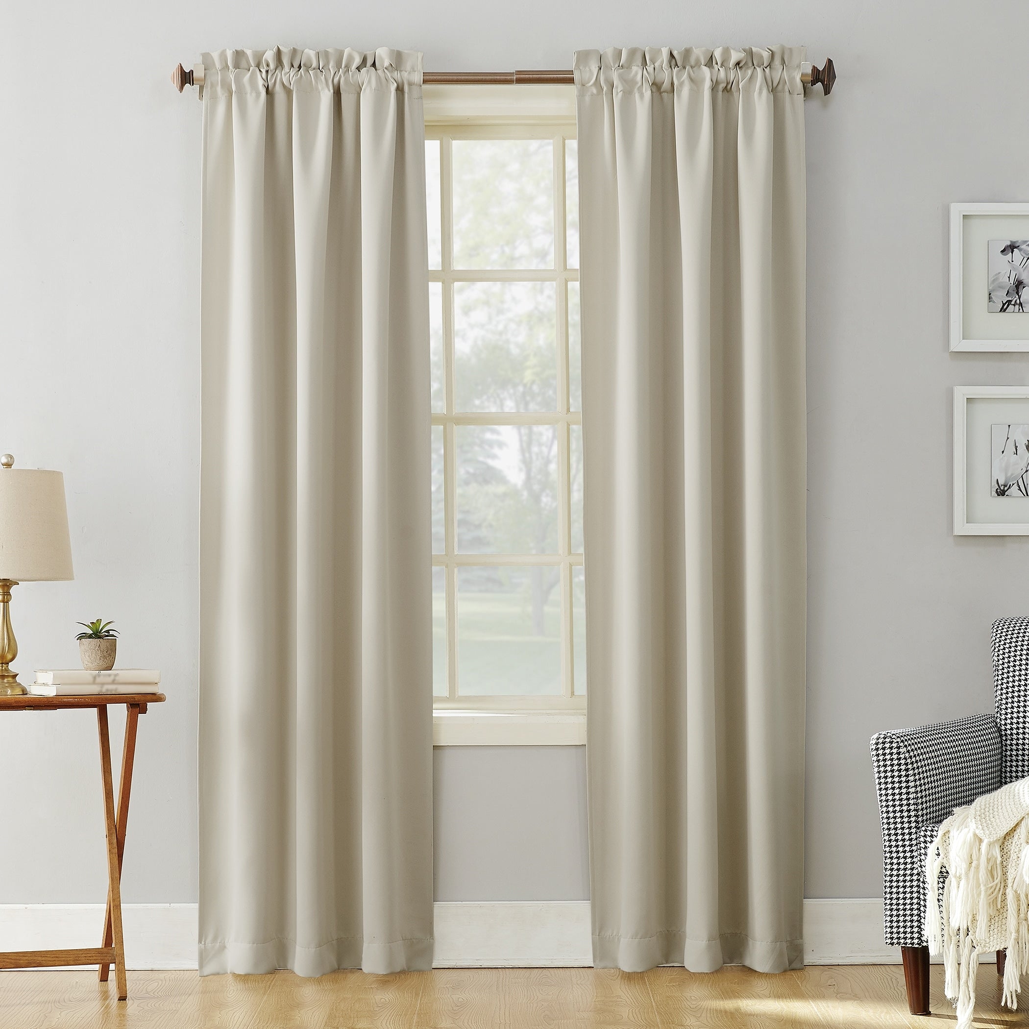 Sun Zero Hayden Energy Saving Blackout Rod Pocket 1-Piece Curtain Panel, Single Panel