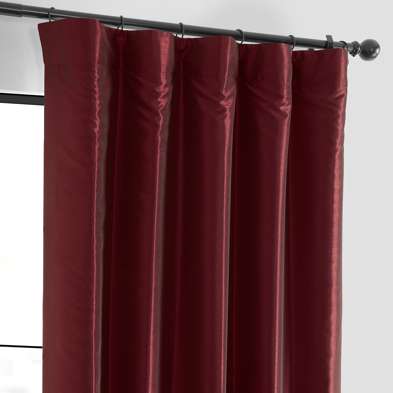 Exclusive Fabrics Textured Faux Dupioni Silk Thermal Blackout Curtains (1 Panel)