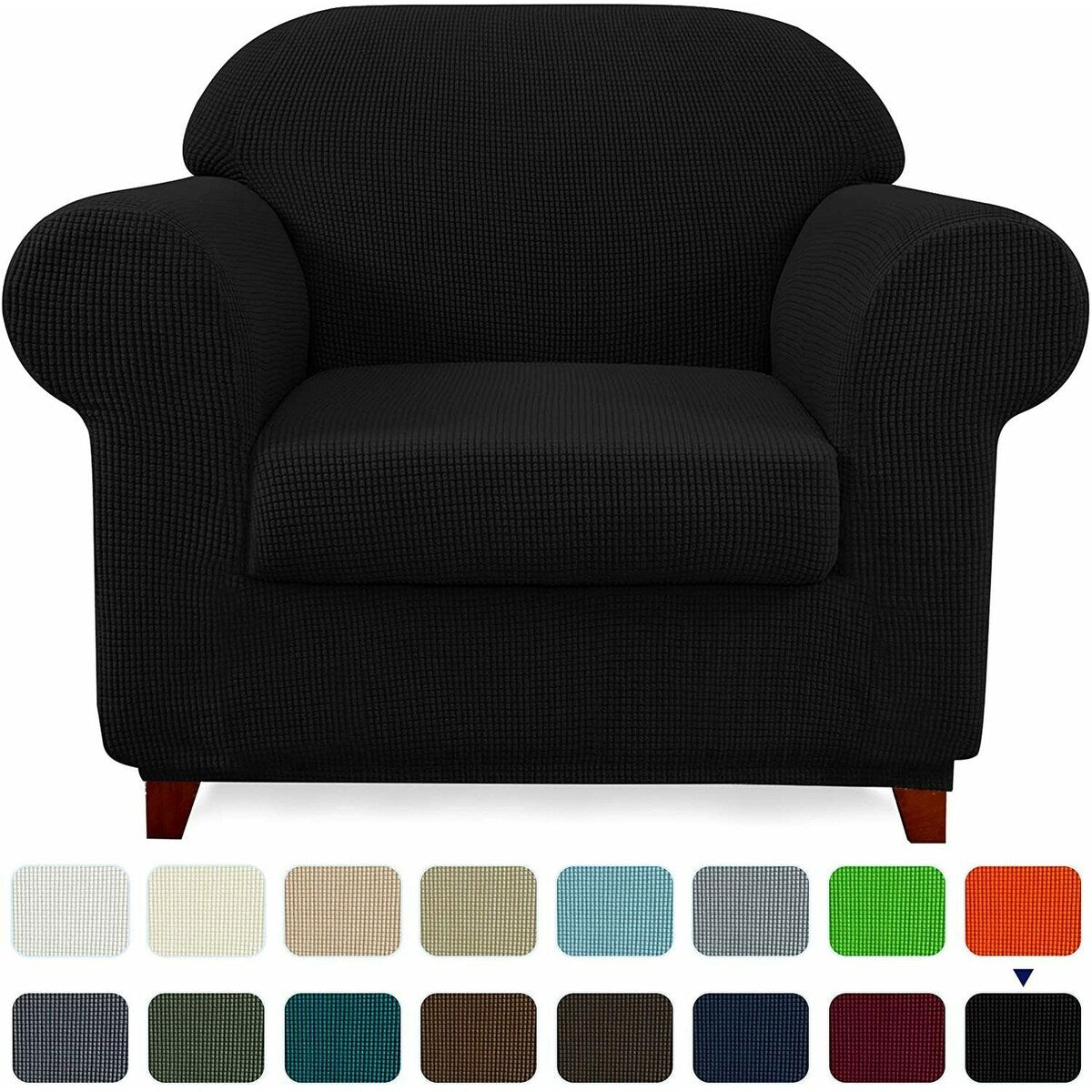 Subrtex 2 Piece Armchair Slipcover Stretch Spandex Furniture Protector