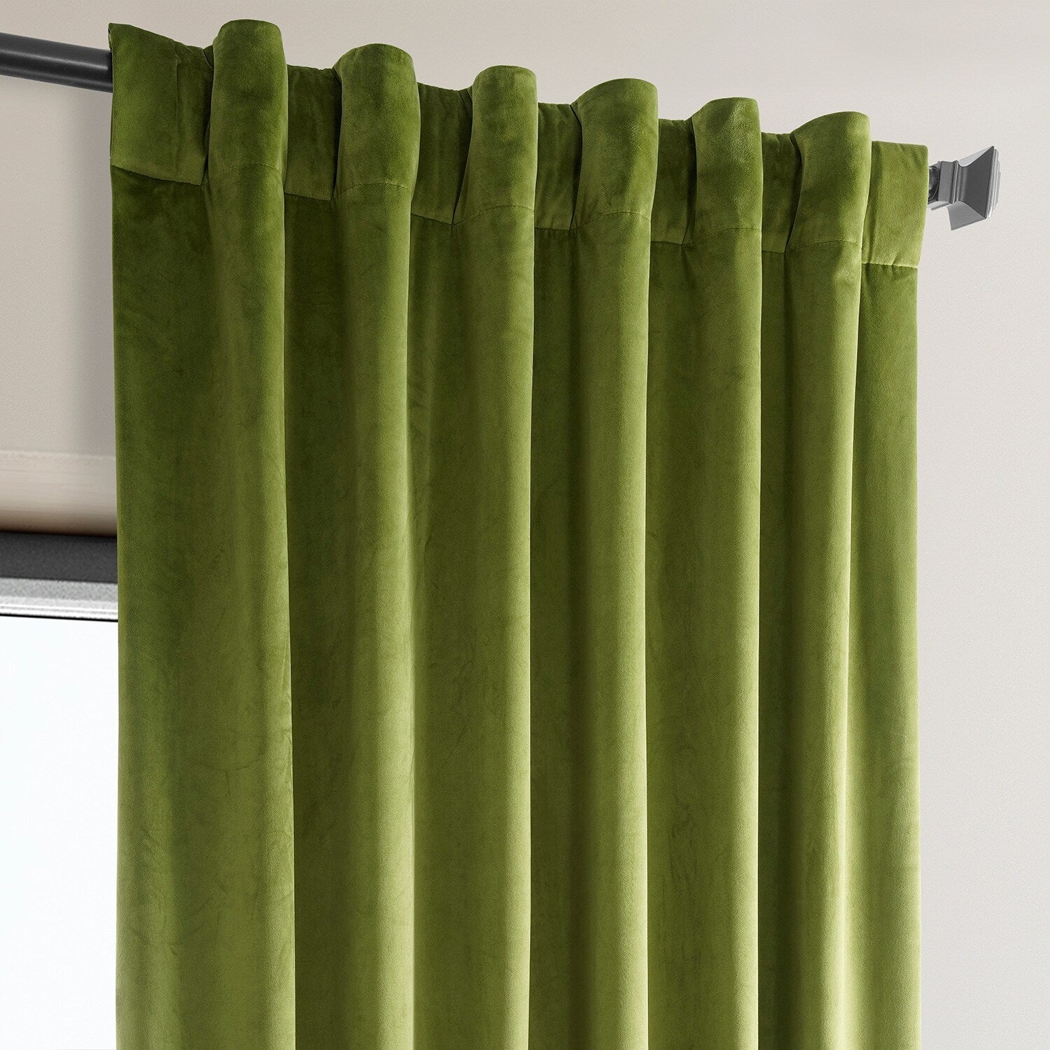 Exclusive Fabrics Heritage Plush Velvet Room Darkening Curtains (1 Panel) Luxury Velvet Curtains for Bedroom & Living Room.