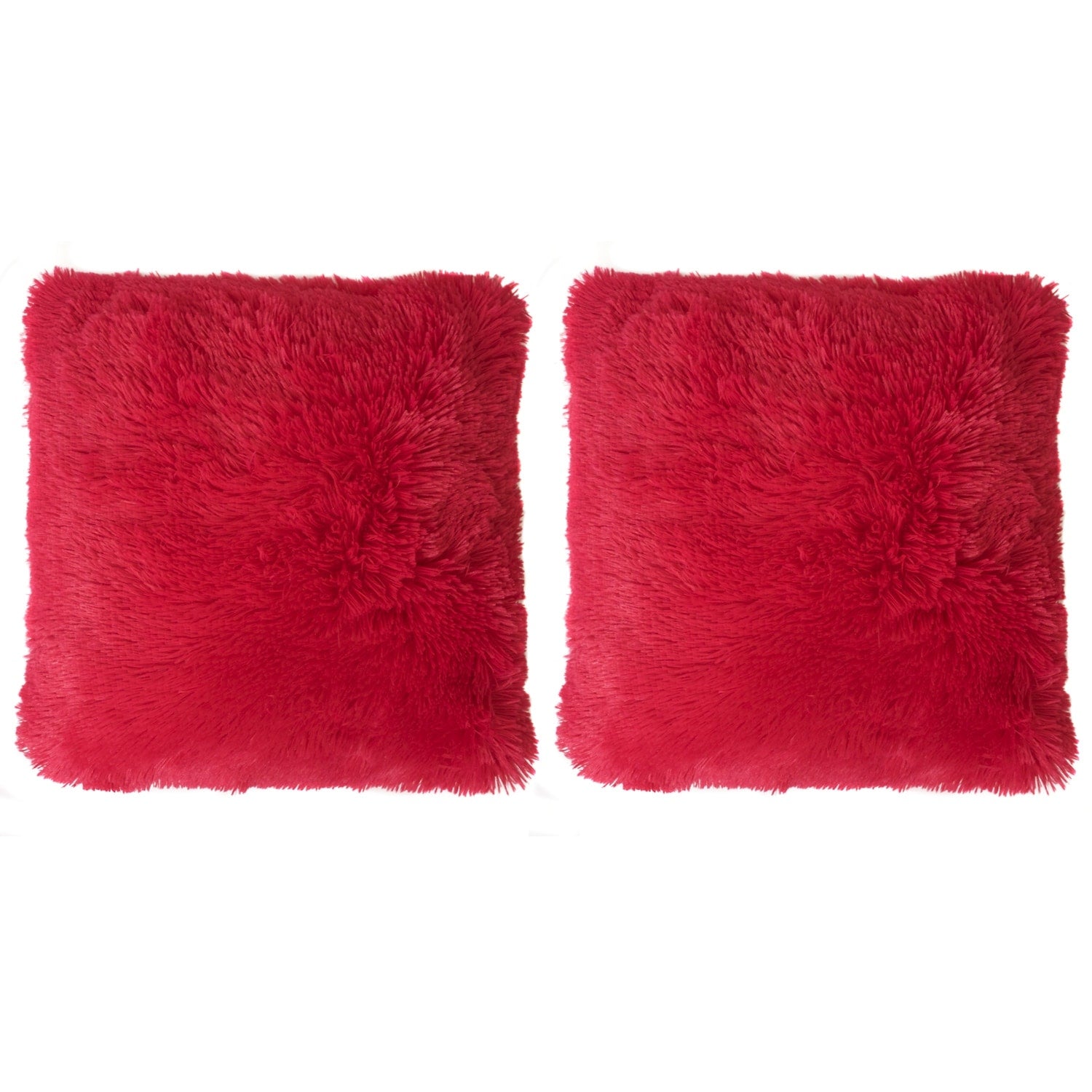 Faux Fur Decorative 18-inch Throw Pillows (Set of 2)