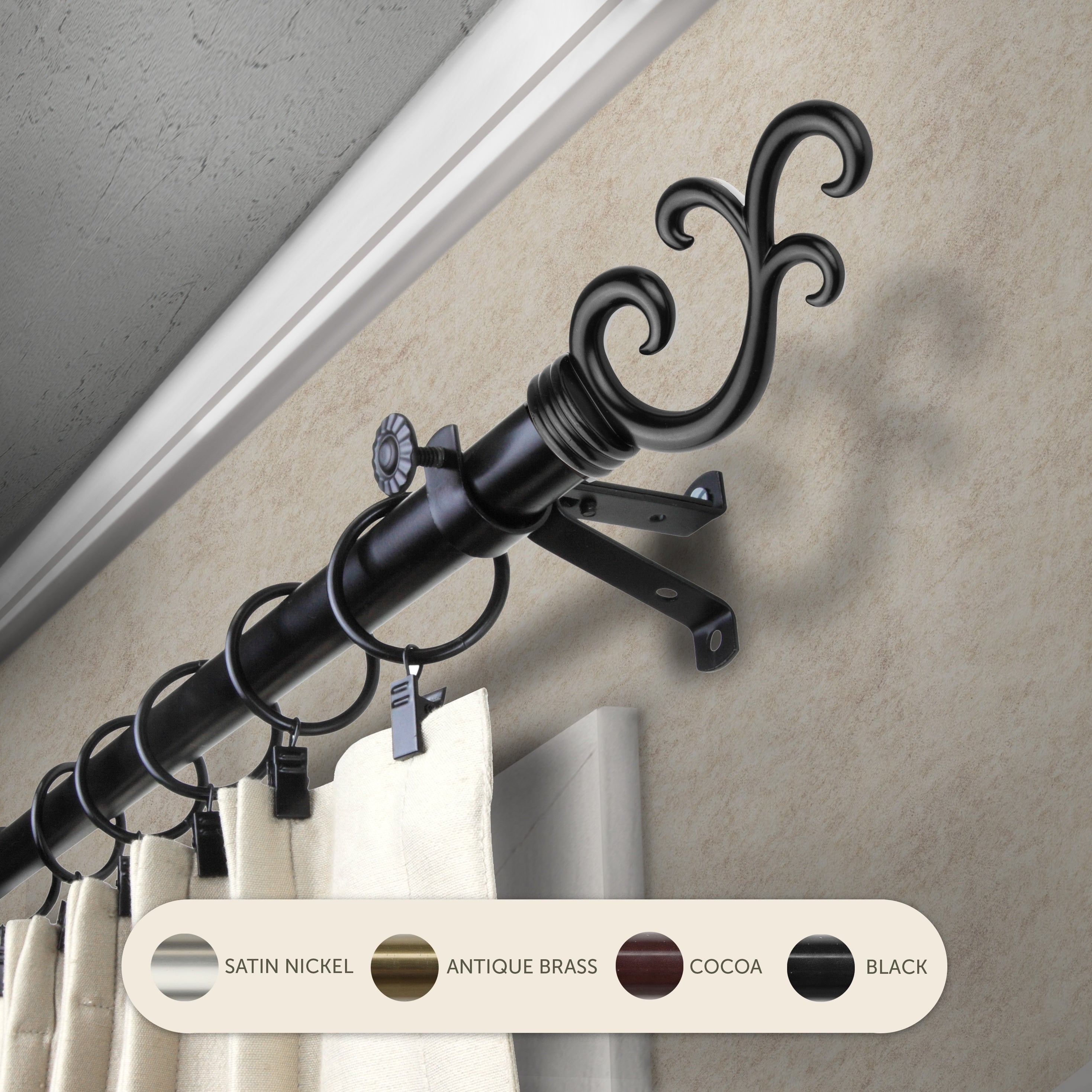 InStyleDesign Sway Adjustable Curtain Rod