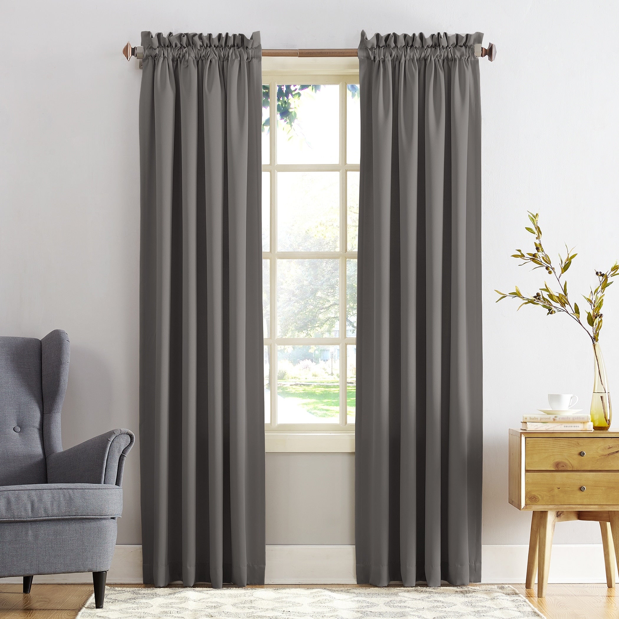 Porch & Den Inez Room Darkening Window Curtain Panel and Valance, Single Panel