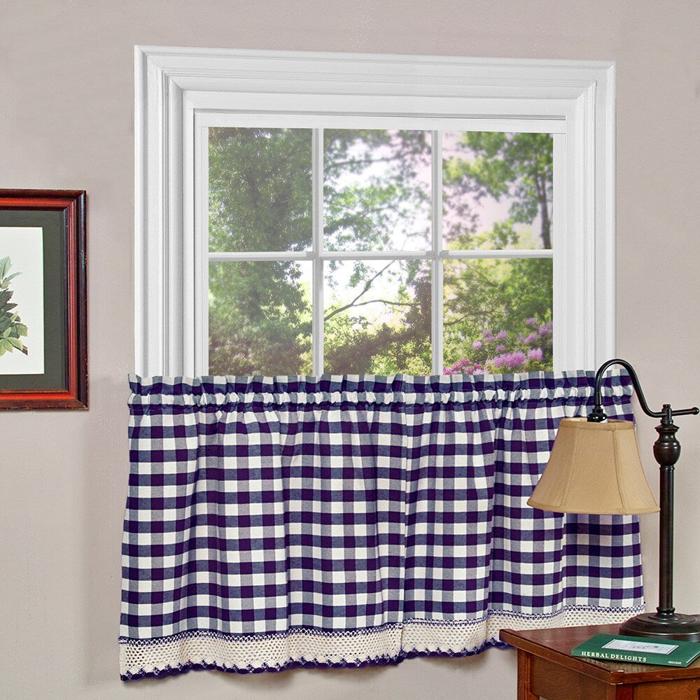 Achim Buffalo Checkered 2-piece Tier Curtain Set