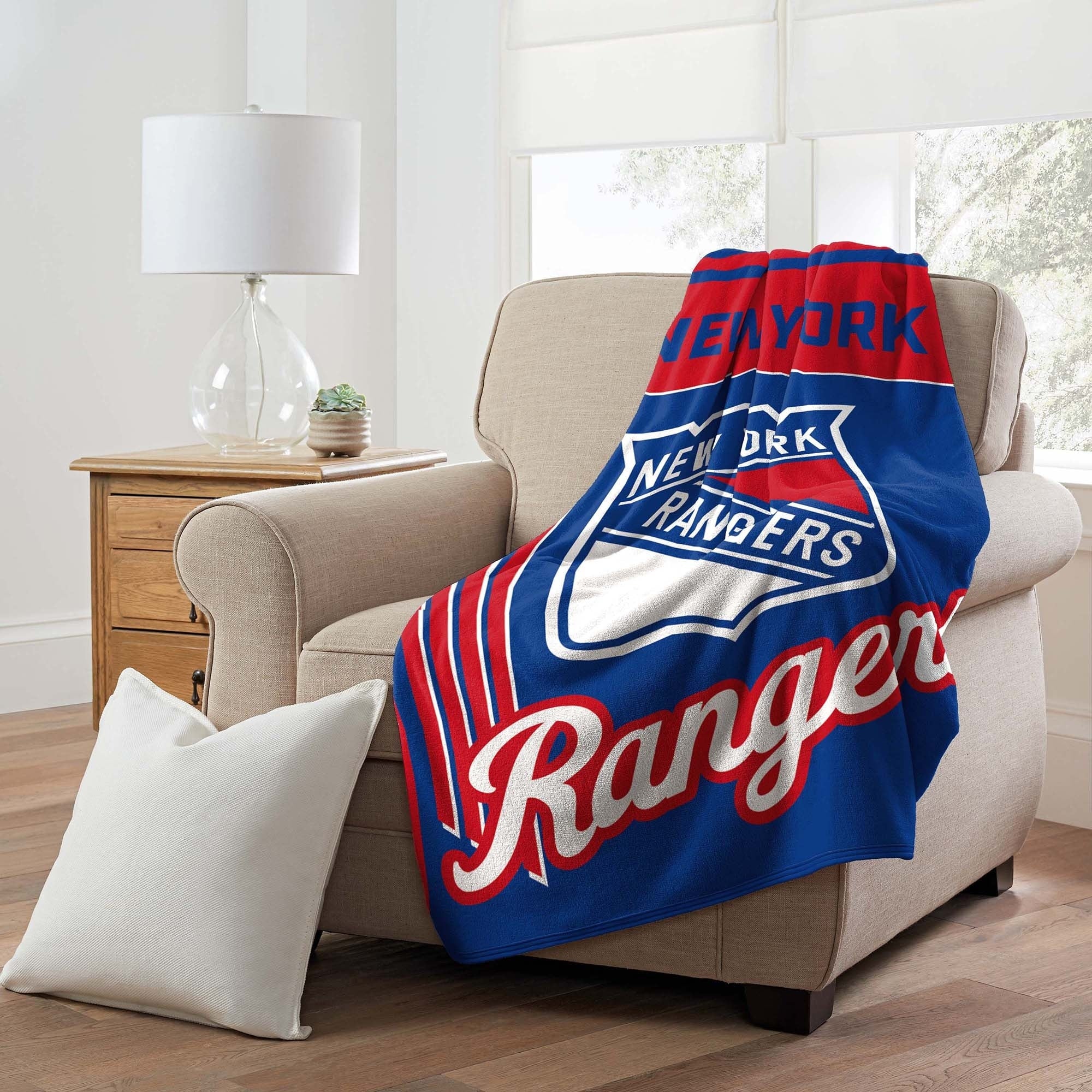 NHL New York Rangers 46 x 60 Microfiber Throw Blanket