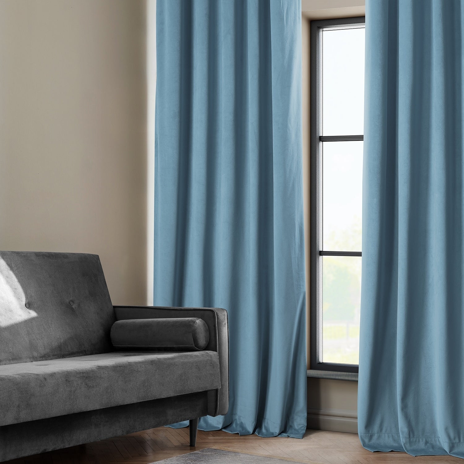 Exclusive Fabrics Heritage Plush Velvet Room Darkening Curtains (1 Panel) Luxury Velvet Curtains for Bedroom & Living Room.