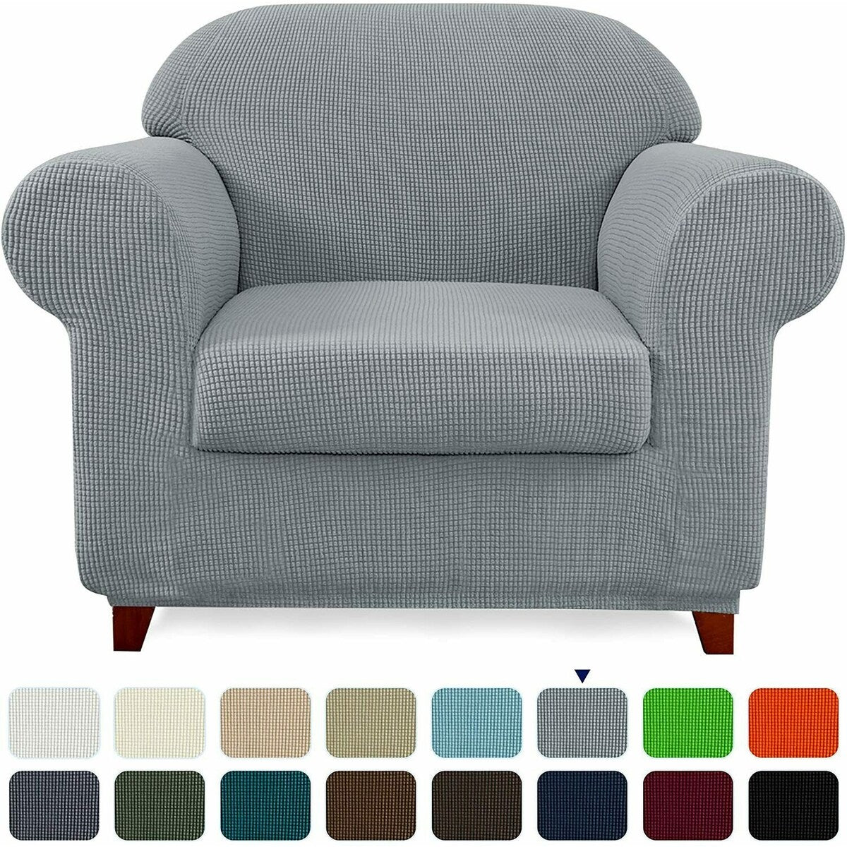 Subrtex 2 Piece Armchair Slipcover Stretch Spandex Furniture Protector