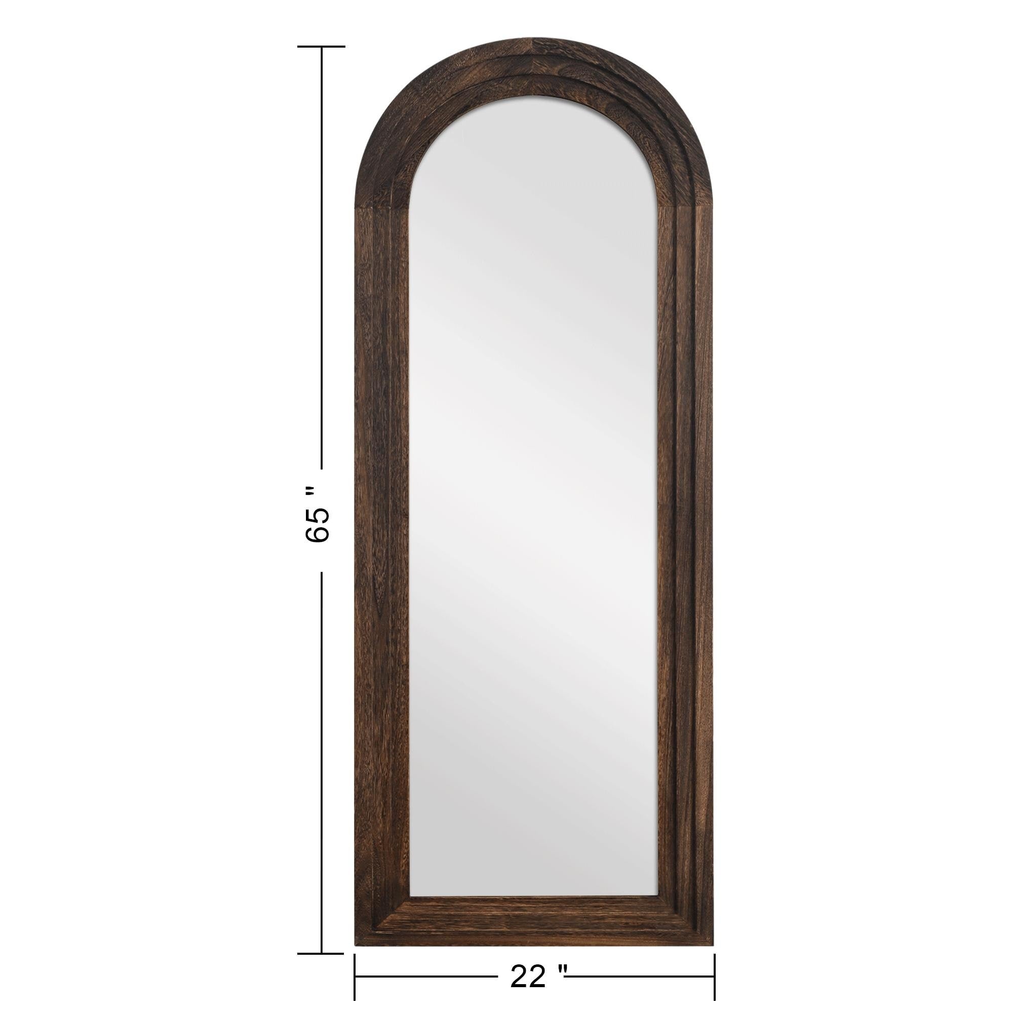 Dovelina Rustic Arched Distressed Wood Mirror Full-length Floor Mirror