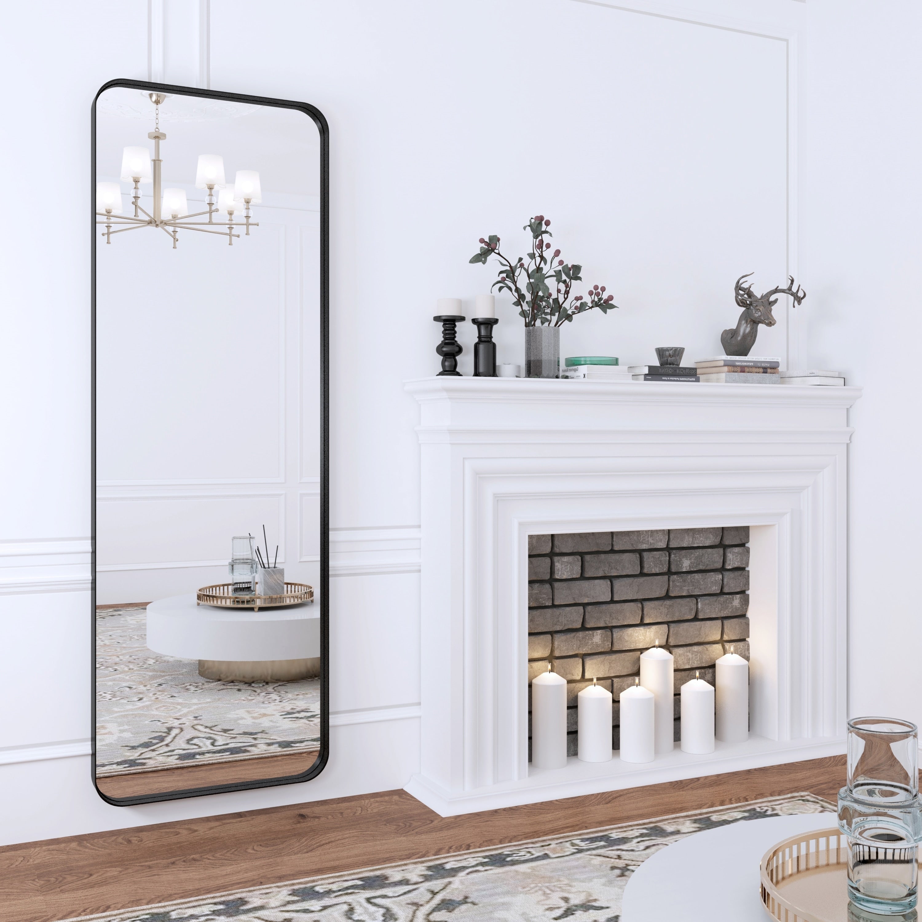 Framed Wall Mounted Bathroom Vanity Mirror