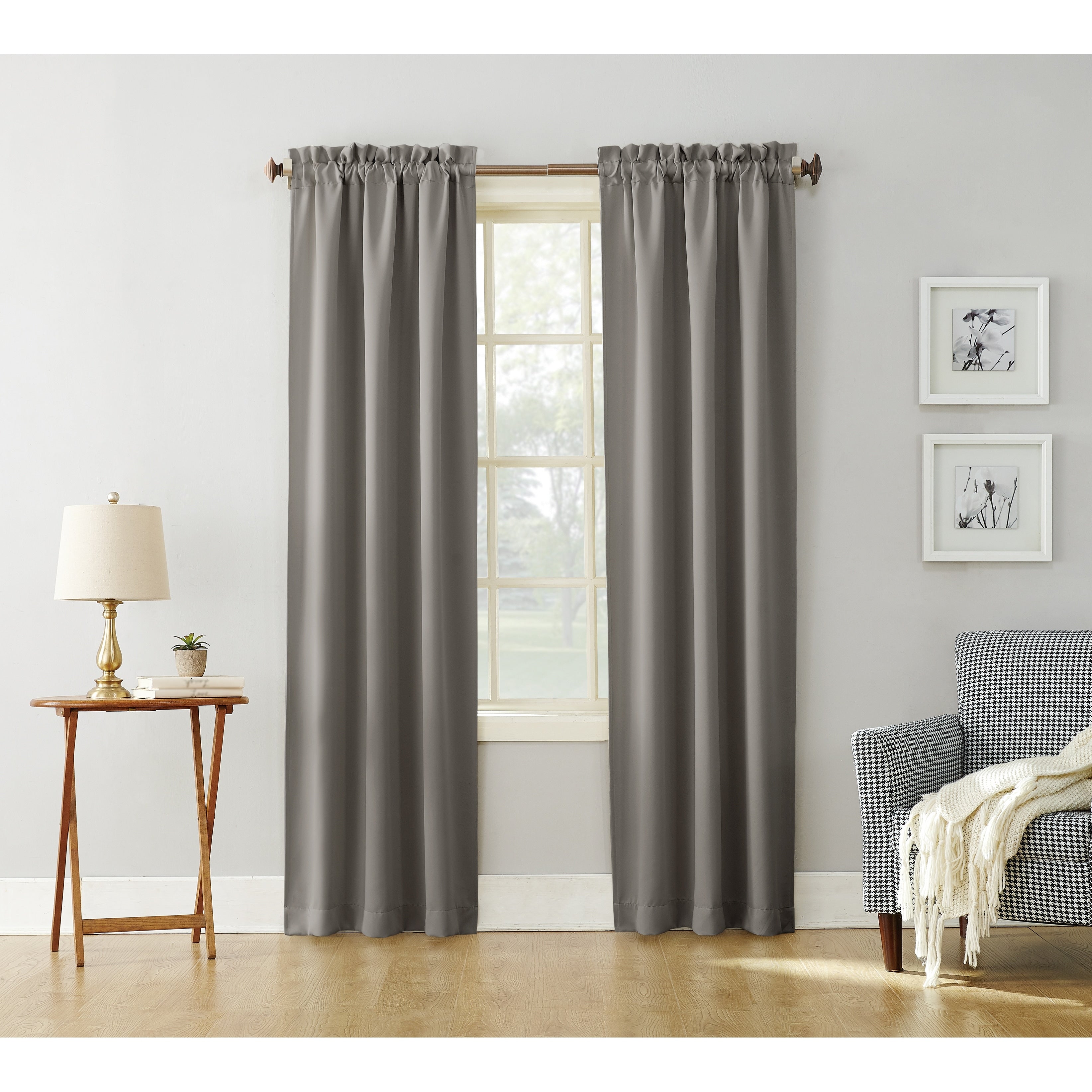 Sun Zero Hayden Energy Saving Blackout Rod Pocket 1-Piece Curtain Panel, Single Panel