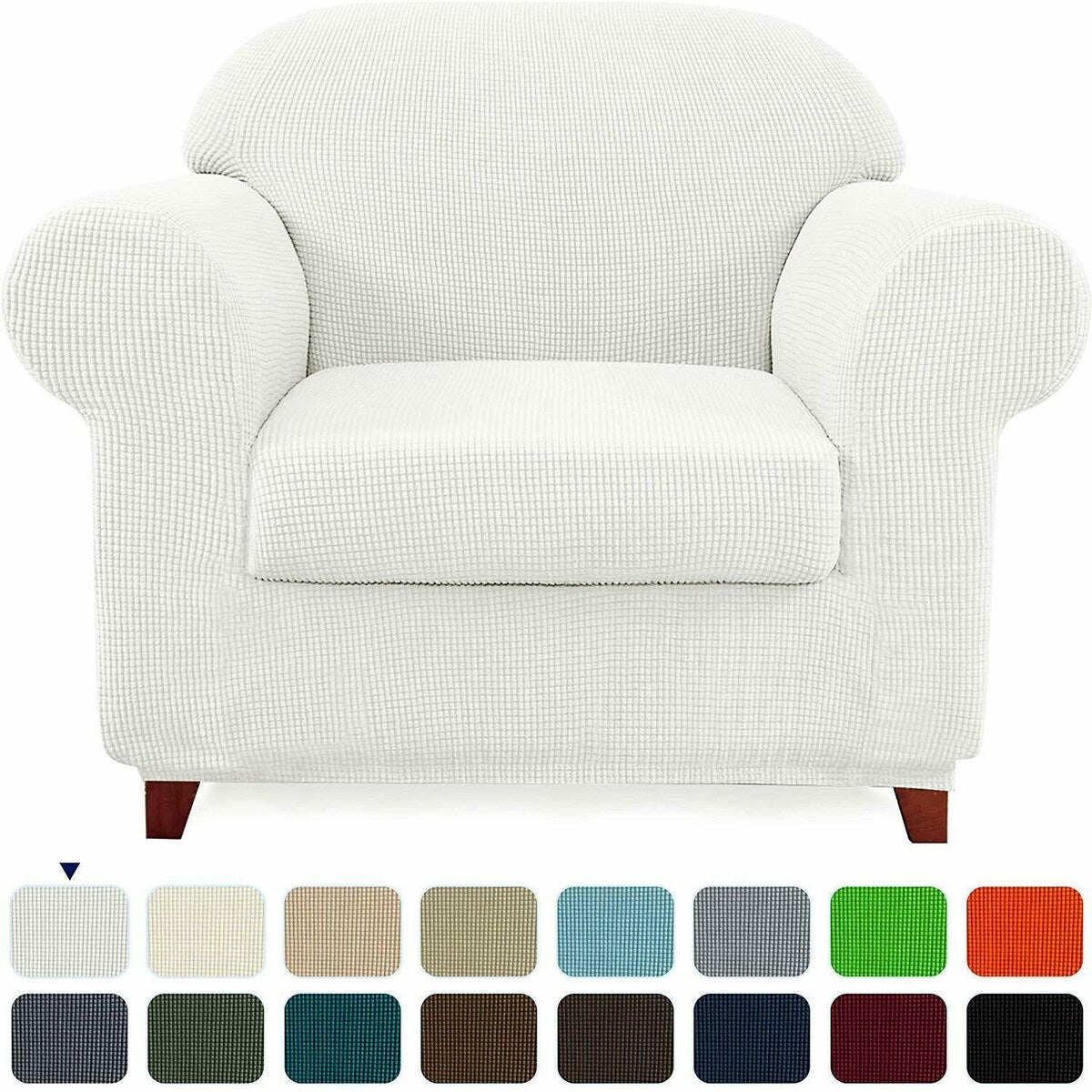 Subrtex 2 Piece Armchair Slipcover Stretch Spandex Furniture Protector