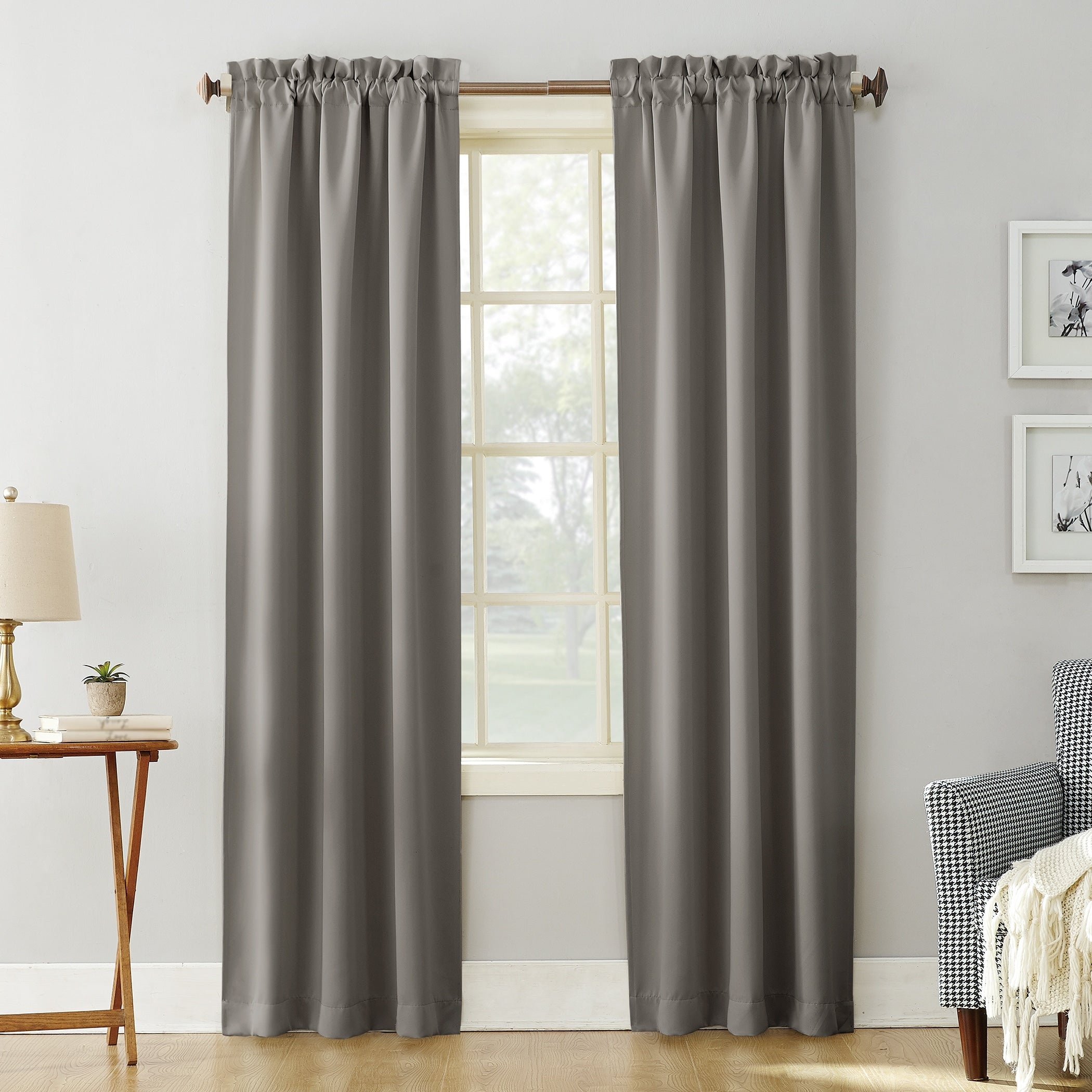 Sun Zero Hayden Energy Saving Blackout Rod Pocket 1-Piece Curtain Panel, Single Panel