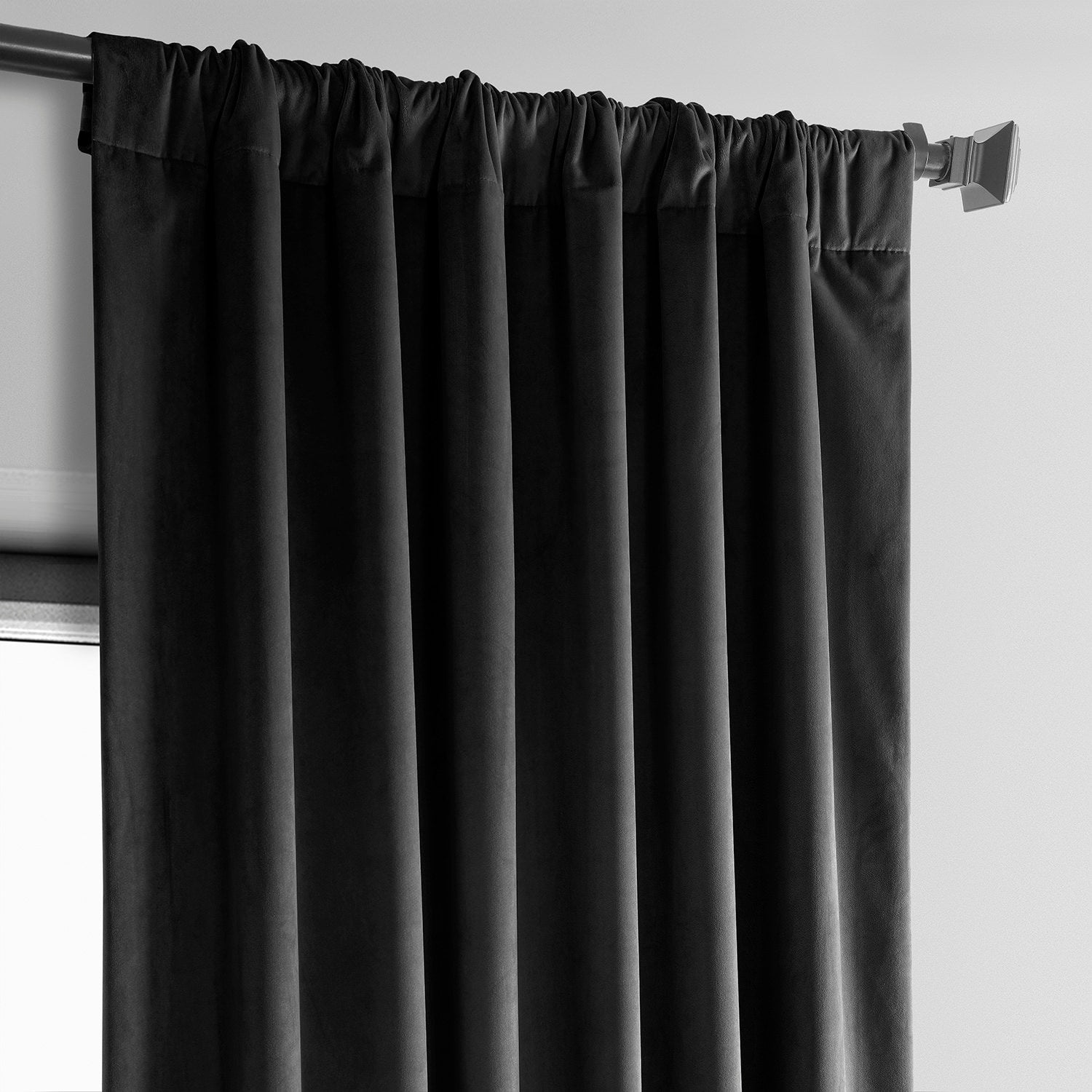 Exclusive Fabrics Heritage Plush Velvet Room Darkening Curtains (1 Panel) Luxury Velvet Curtains for Bedroom & Living Room.