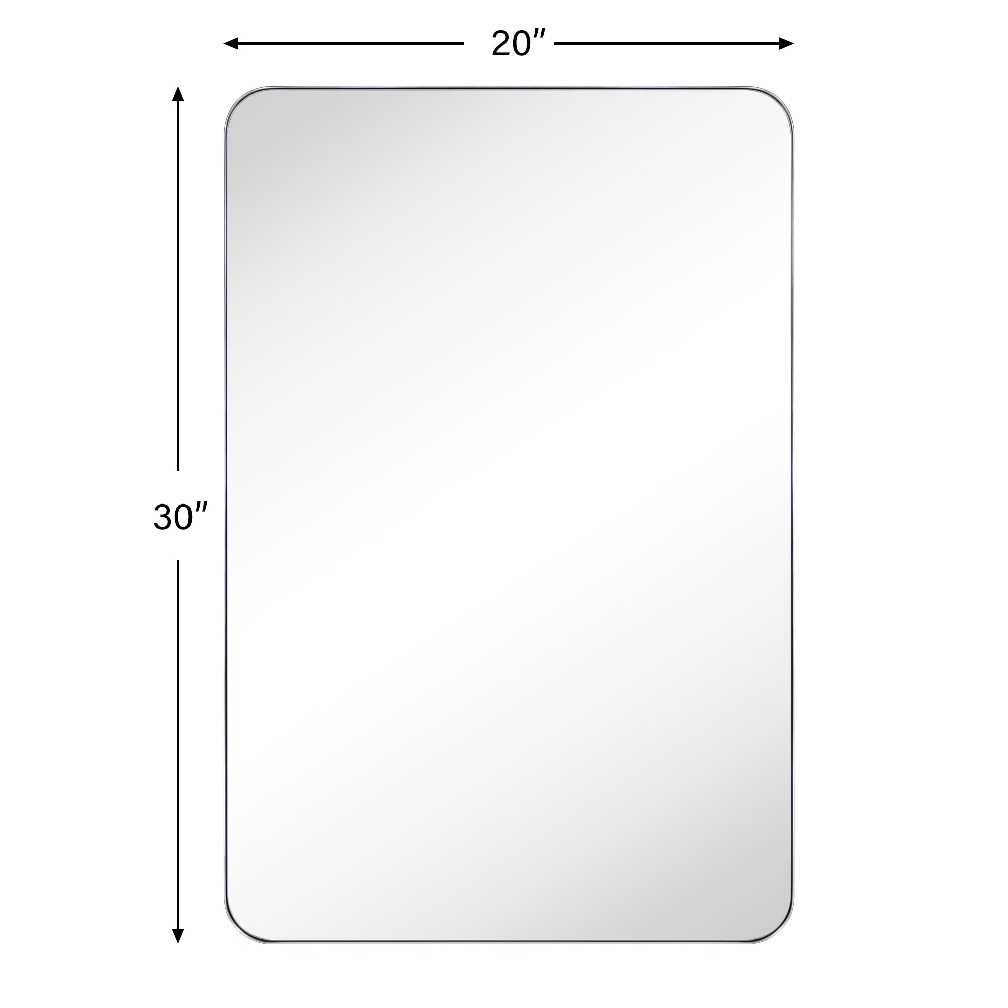 TEHOME Kengston Modern & Contemporary Rectangular Bathroom Vanity Mirror