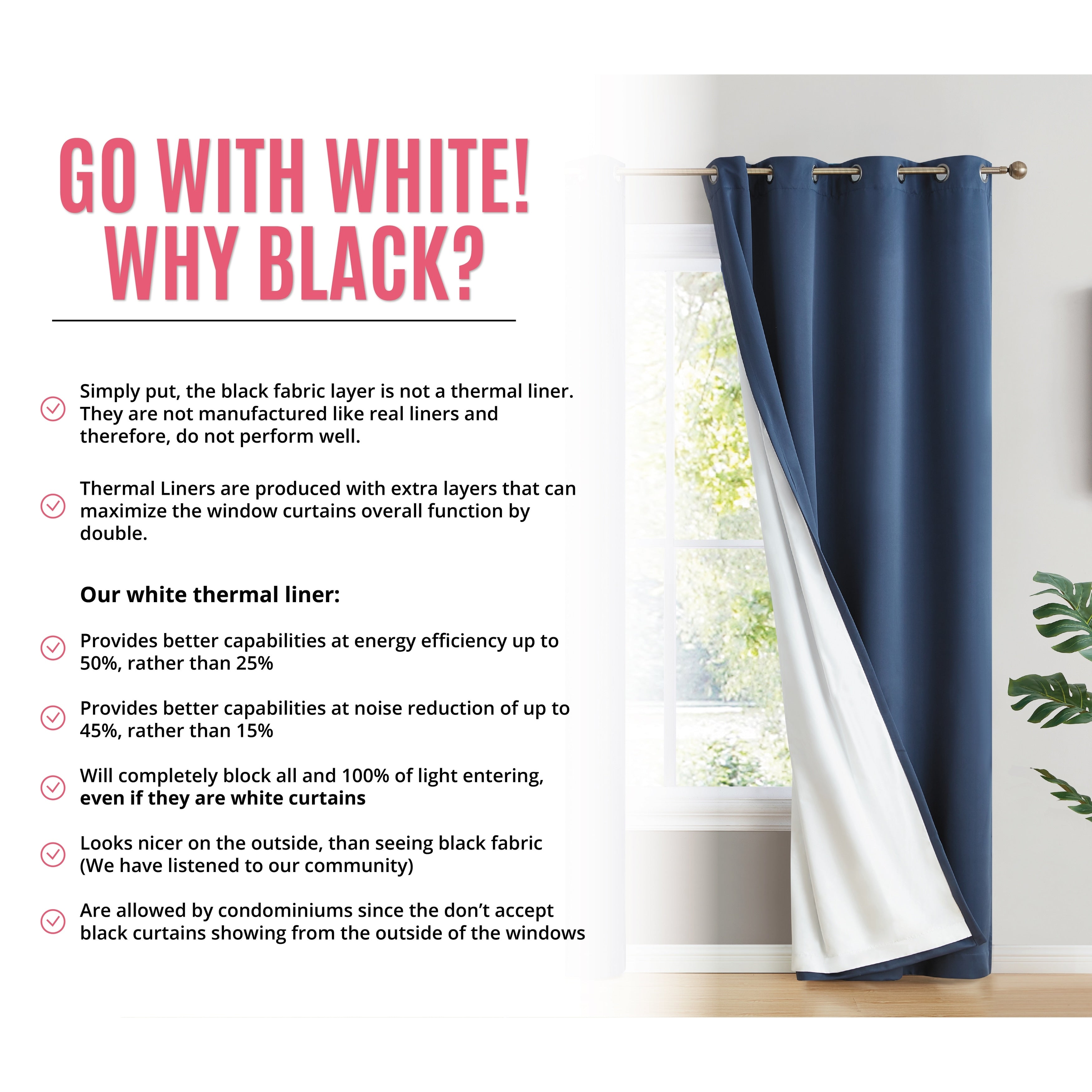 Dakota Complete Blackout Drapery Heavy Thermal Insulated Efficient Window Curtain Grommet Panels, 2 Panels