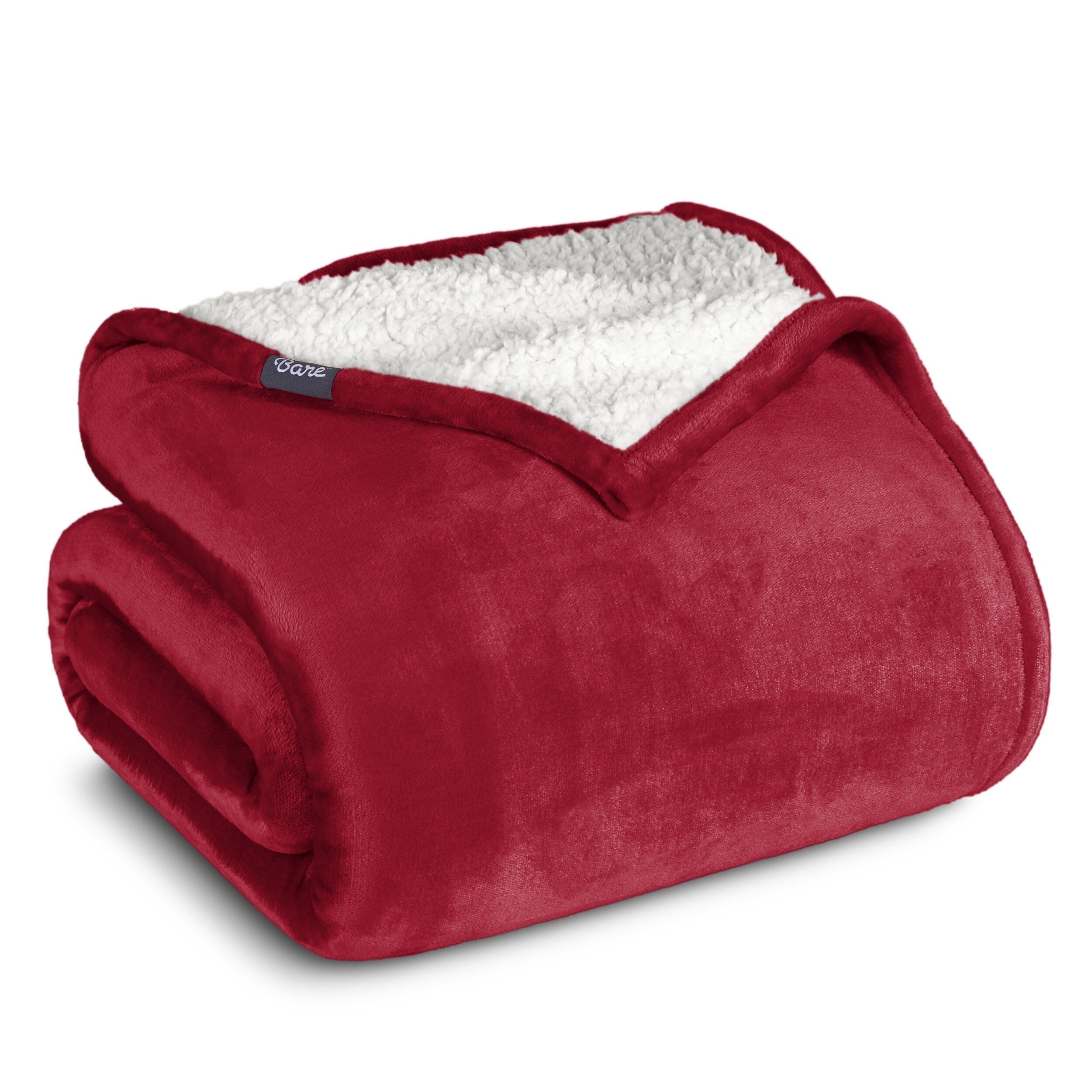 Bare Home Sherpa Fleece Blanket - Reversible Plush Bed Blanket